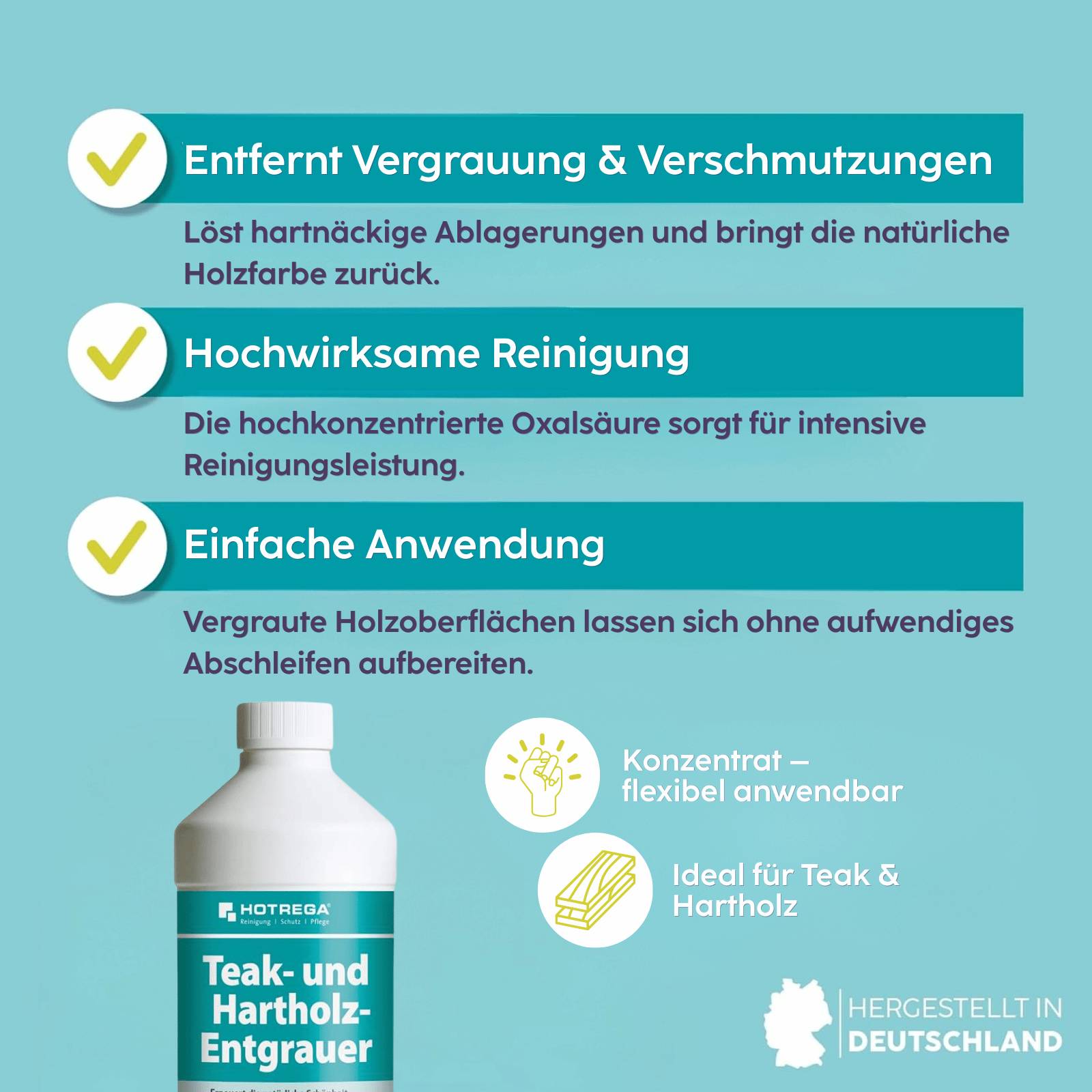 HOTREGA Teakholz Entgrauer 1 L