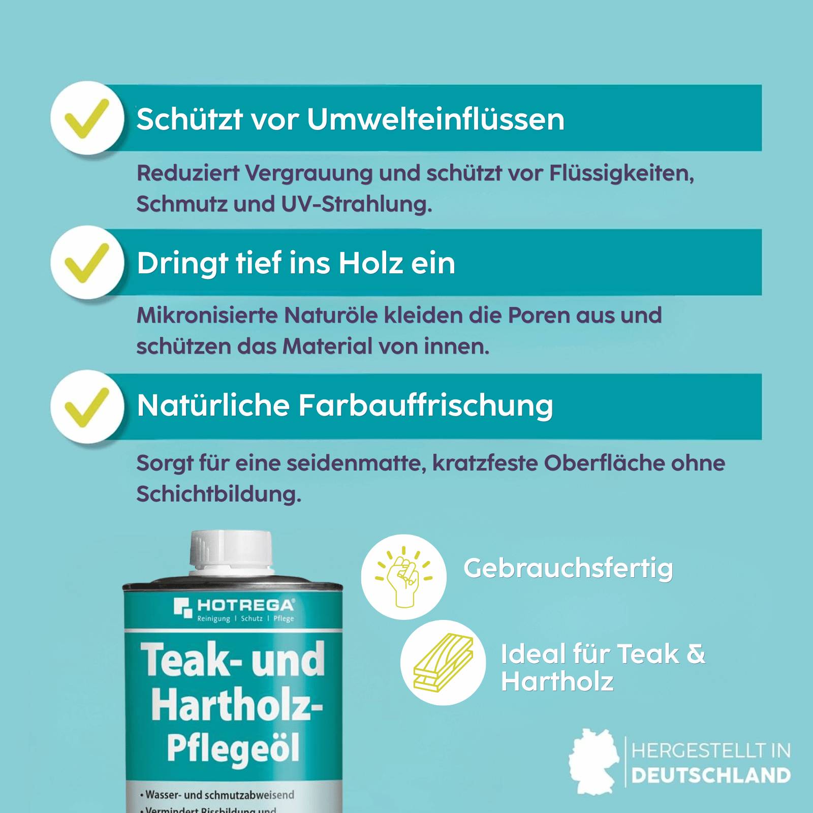 HOTREGA Teak- & Hartholz Pflegeöl 1 L