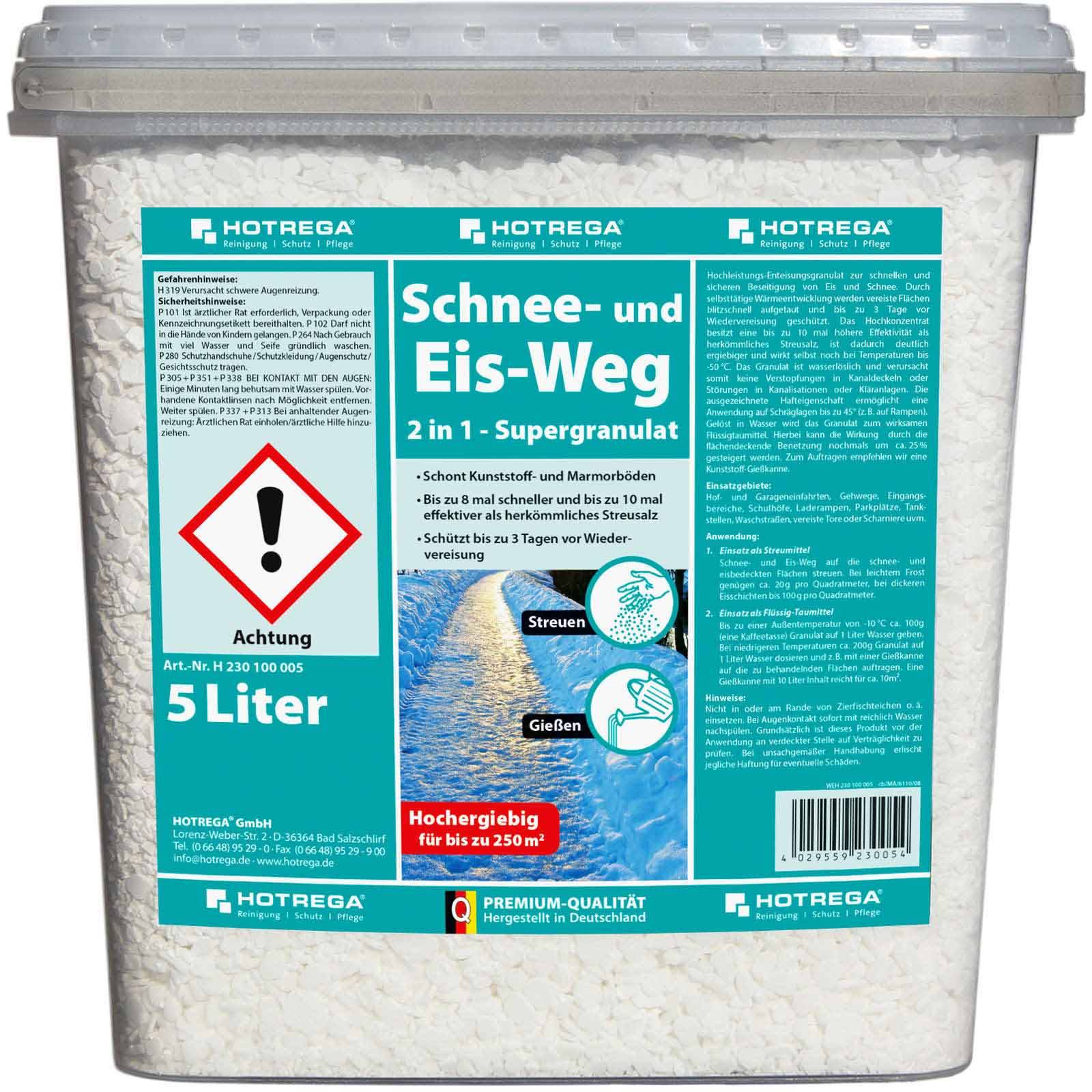 HOTREGA Schnee und Eis Weg 2in1 Supergranulat 5 Liter