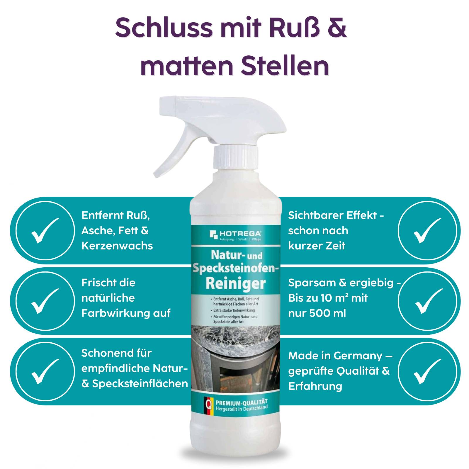 HOTREGA Natur & Specksteinofen Reiniger 500 ml