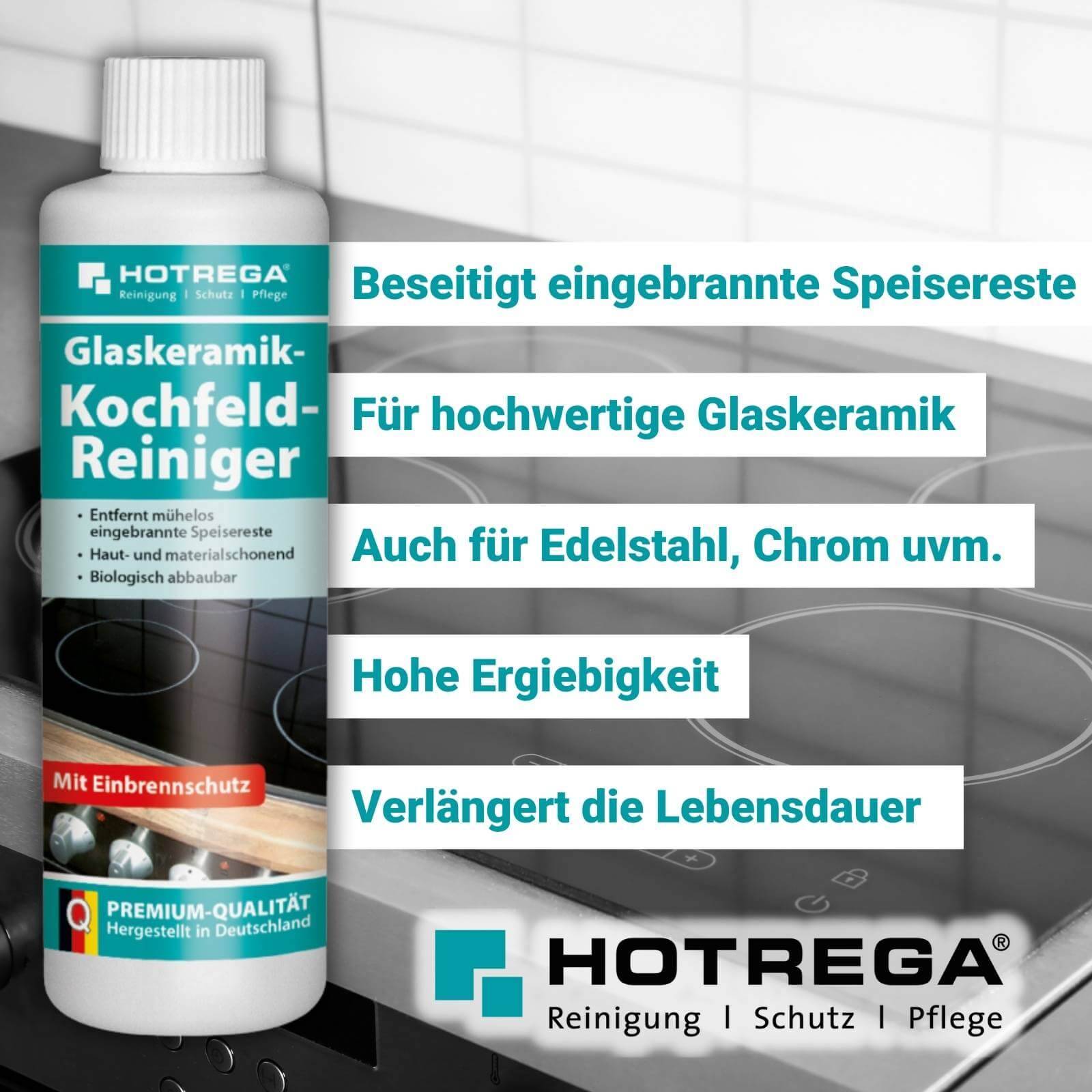 HOTREGA Glaskeramik Kochfeld Reiniger 250ml Set - Menge:2