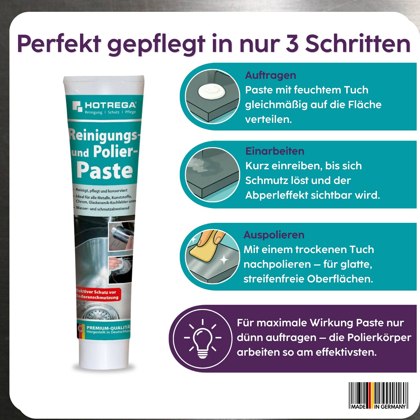 HOTREGA Reinigungs- und Polierpaste 125 ml
