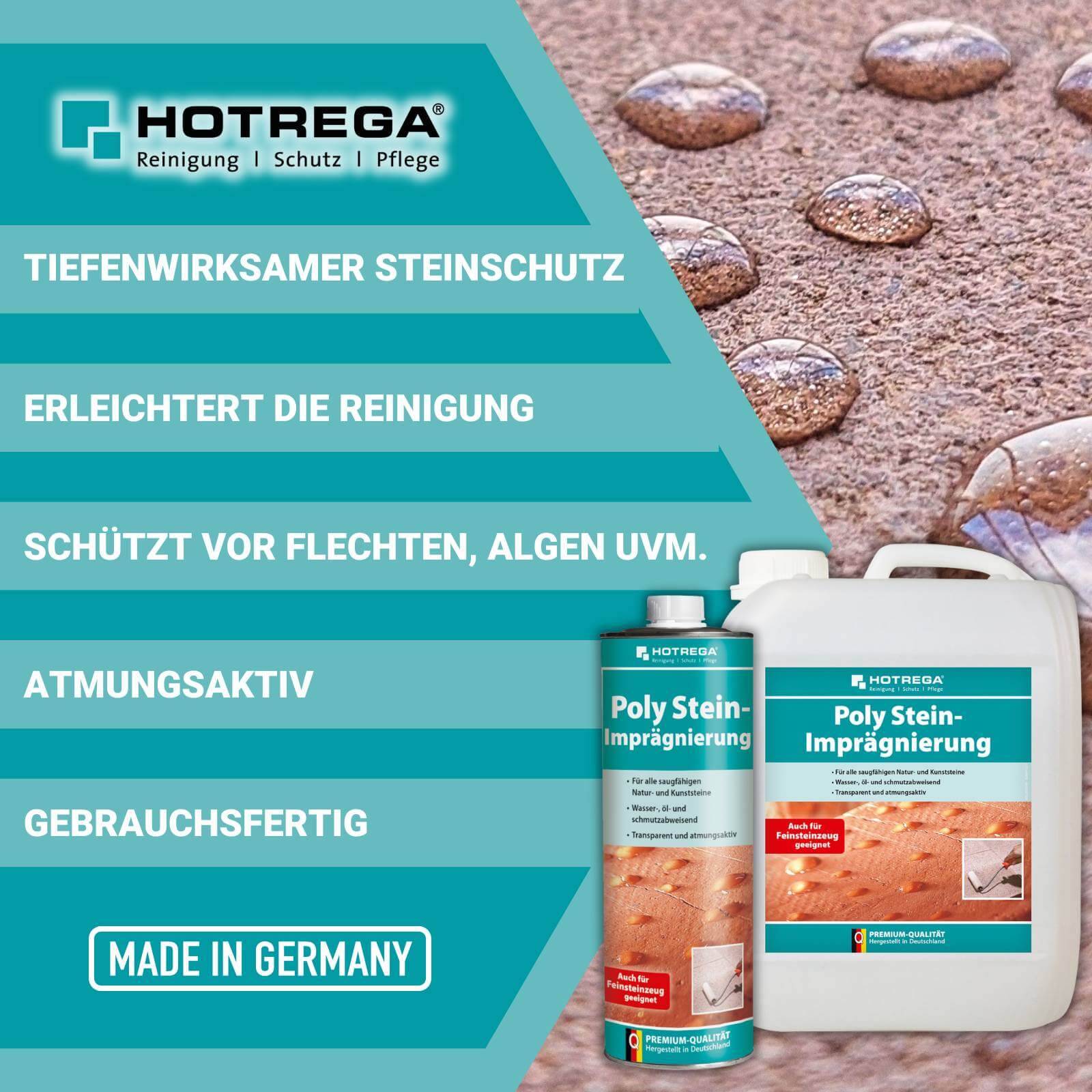 HOTREGA Renewal II 1 Liter + Poly Stein Imprägnierung 1L