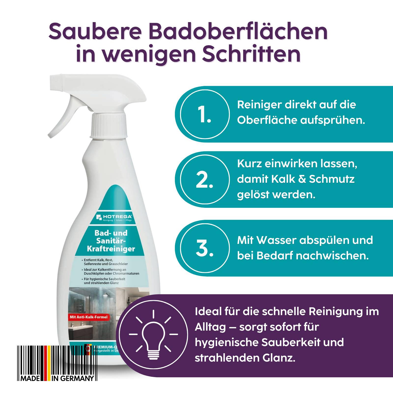 HOTREGA Bad und Sanitär Kraftreiniger 500 ml