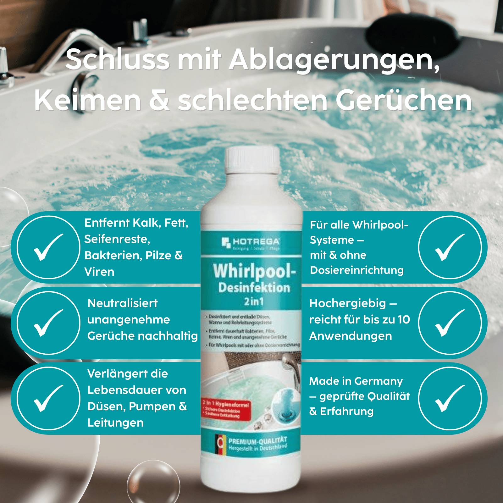 HOTREGA Whirlpool Desinfektion 2in1 Konzentrat 500ml