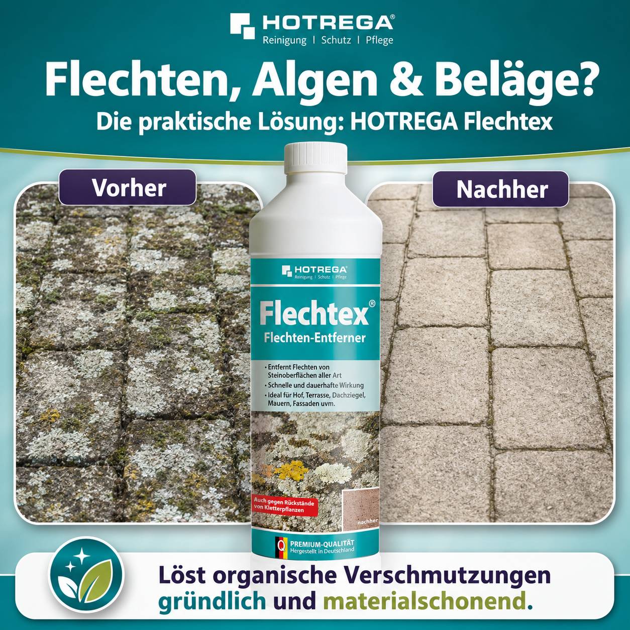 HOTREGA Flechten Entferner Flechtex Sets - Menge:6