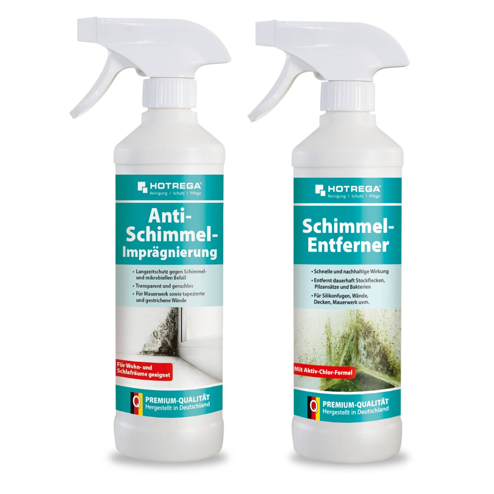 HOTREGA Anti Schimmel Imprägnierung 500 ml SET + Schimmel Entferner 500ml