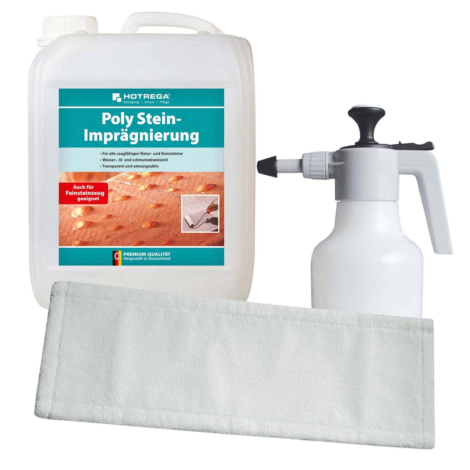 HOTREGA Poly Stein Imprägnierung 5L, Drucksprüher, Mopp
