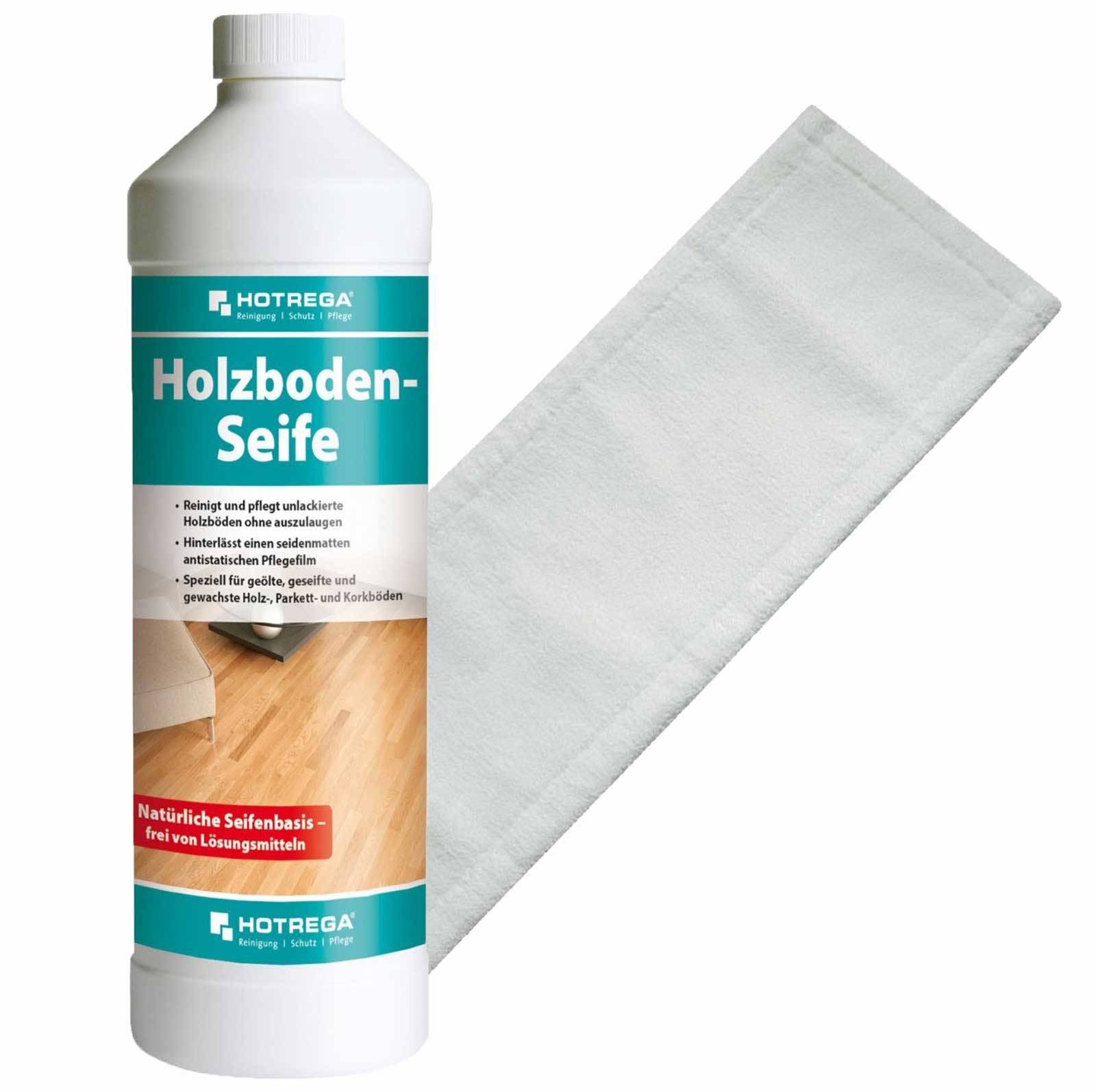 HOTREGA Holzboden Seife 1L + Microfasermopp 40 cm