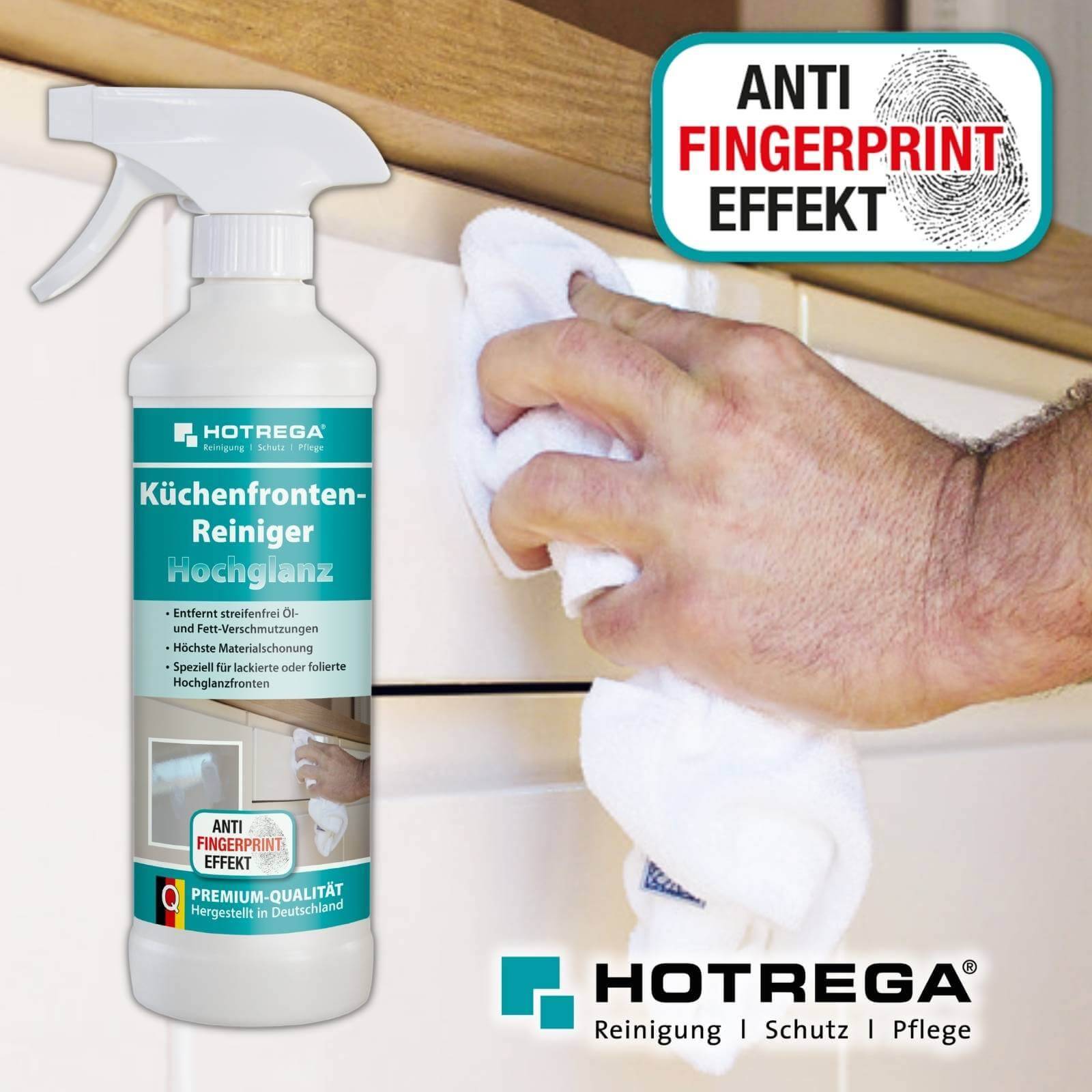 HOTREGA Küchen-Set Reinigung und Pflege Hochglanz 5-teilig