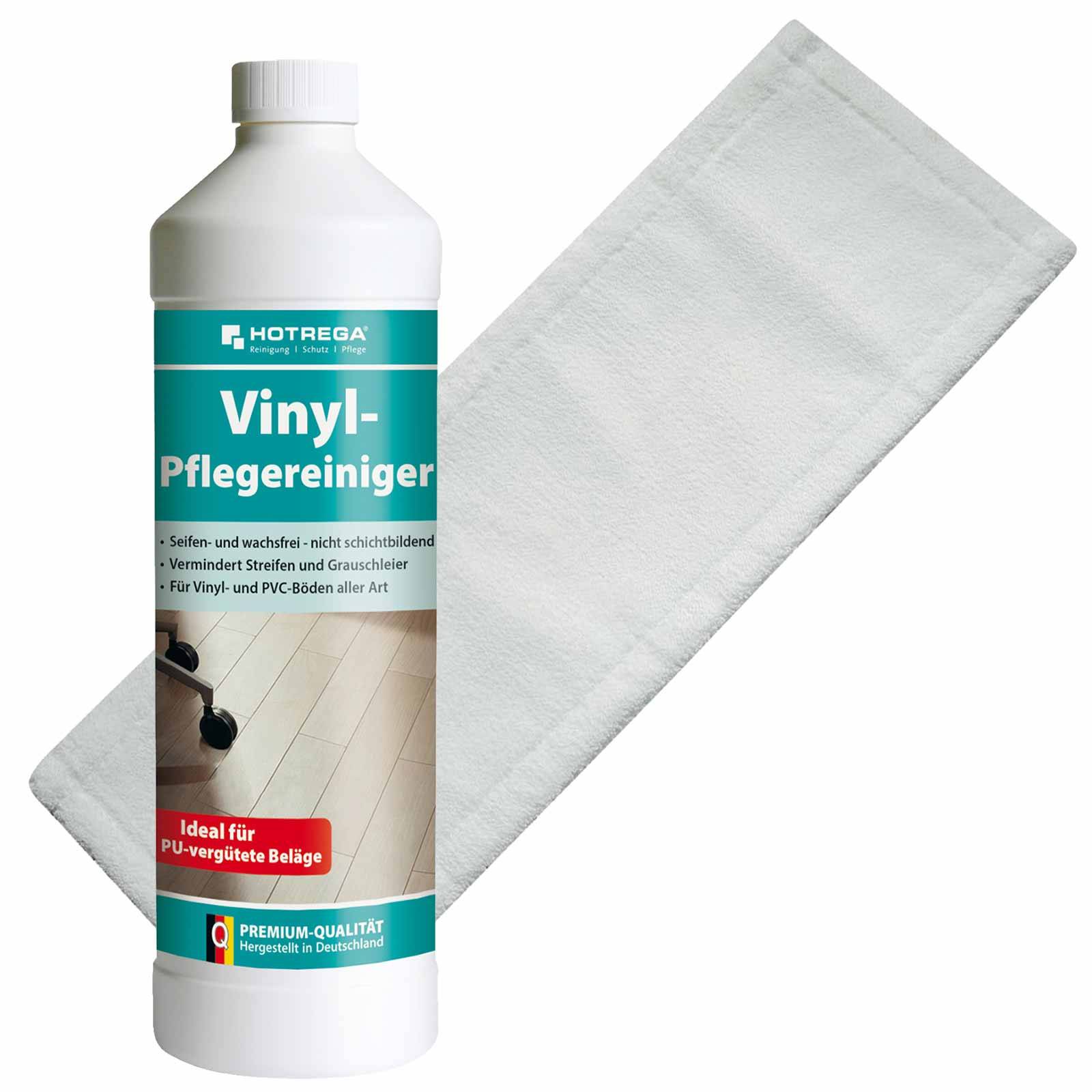 HOTREGA Vinyl Pflegereiniger 1 Liter inkl. Microfasermopp