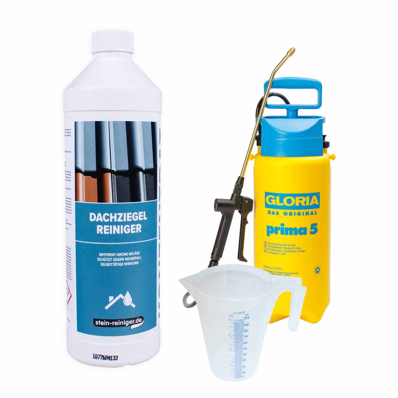 stein-reiniger.de Dachziegel Reiniger Konzentrat 1 Liter SET