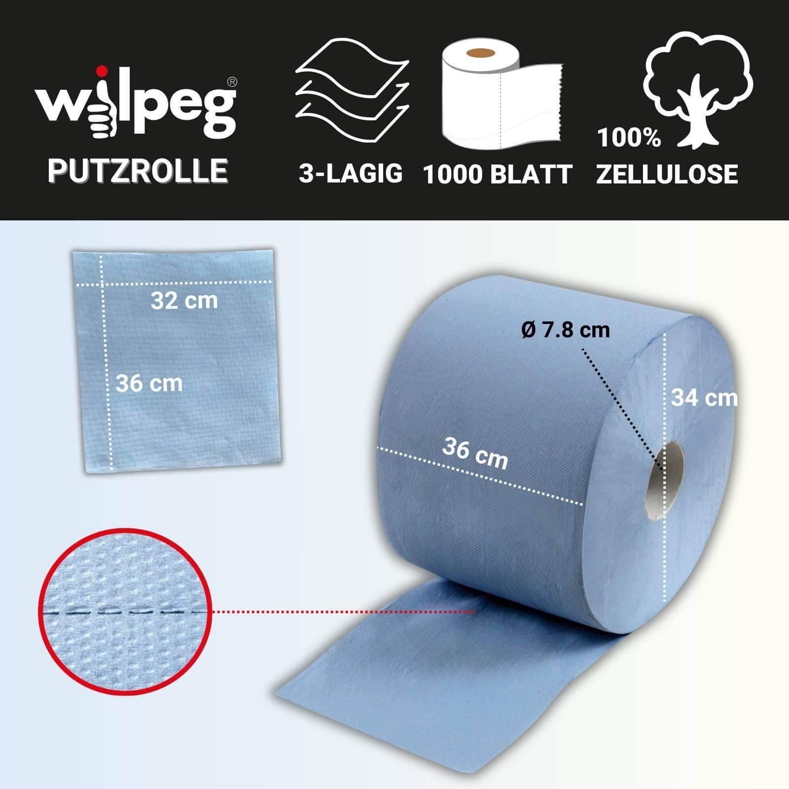 TECHNOLIT Papierrolle 3-lagig 1000 Blatt