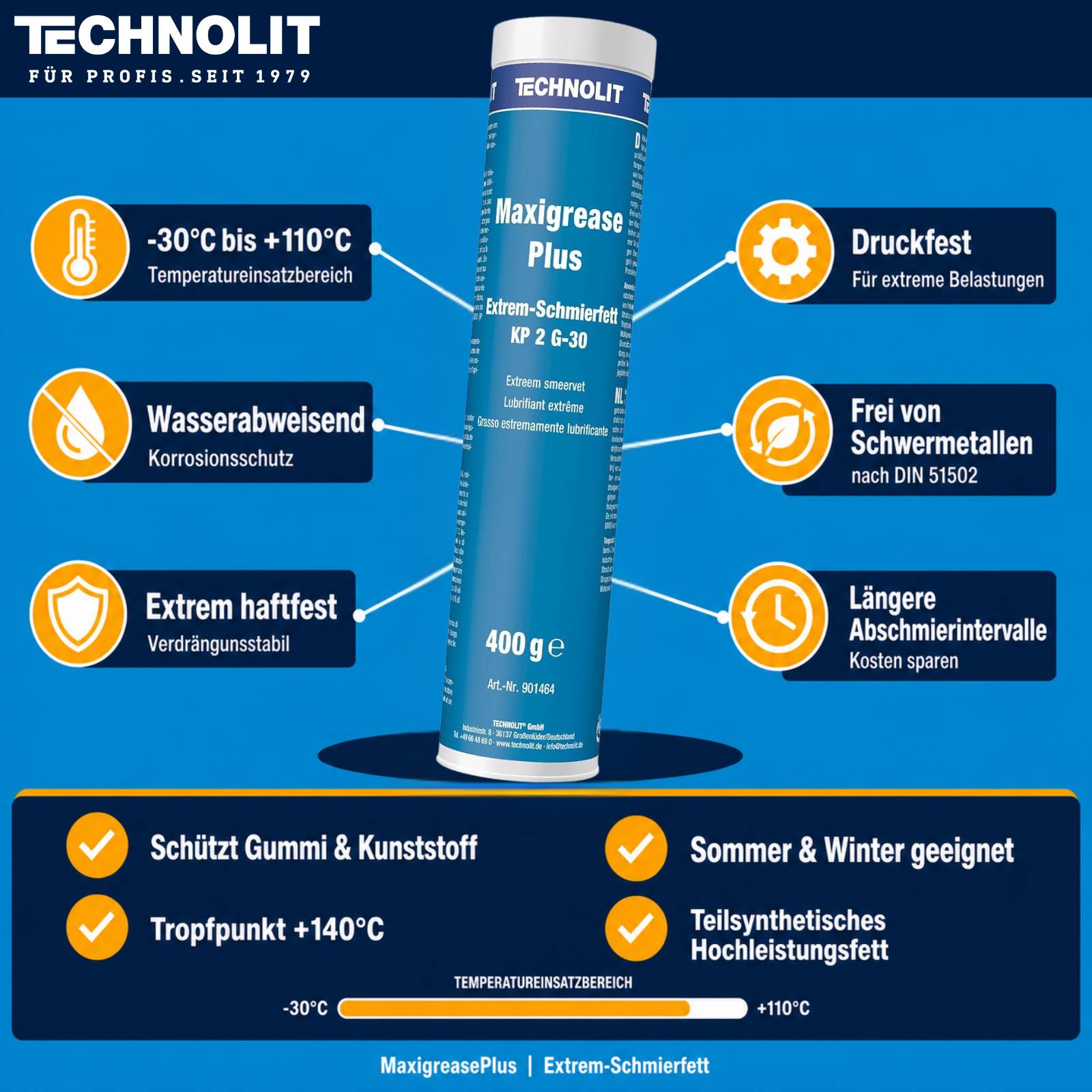 TECHNOLIT Schmierfett Maxigrease Plus Extreme 400 g