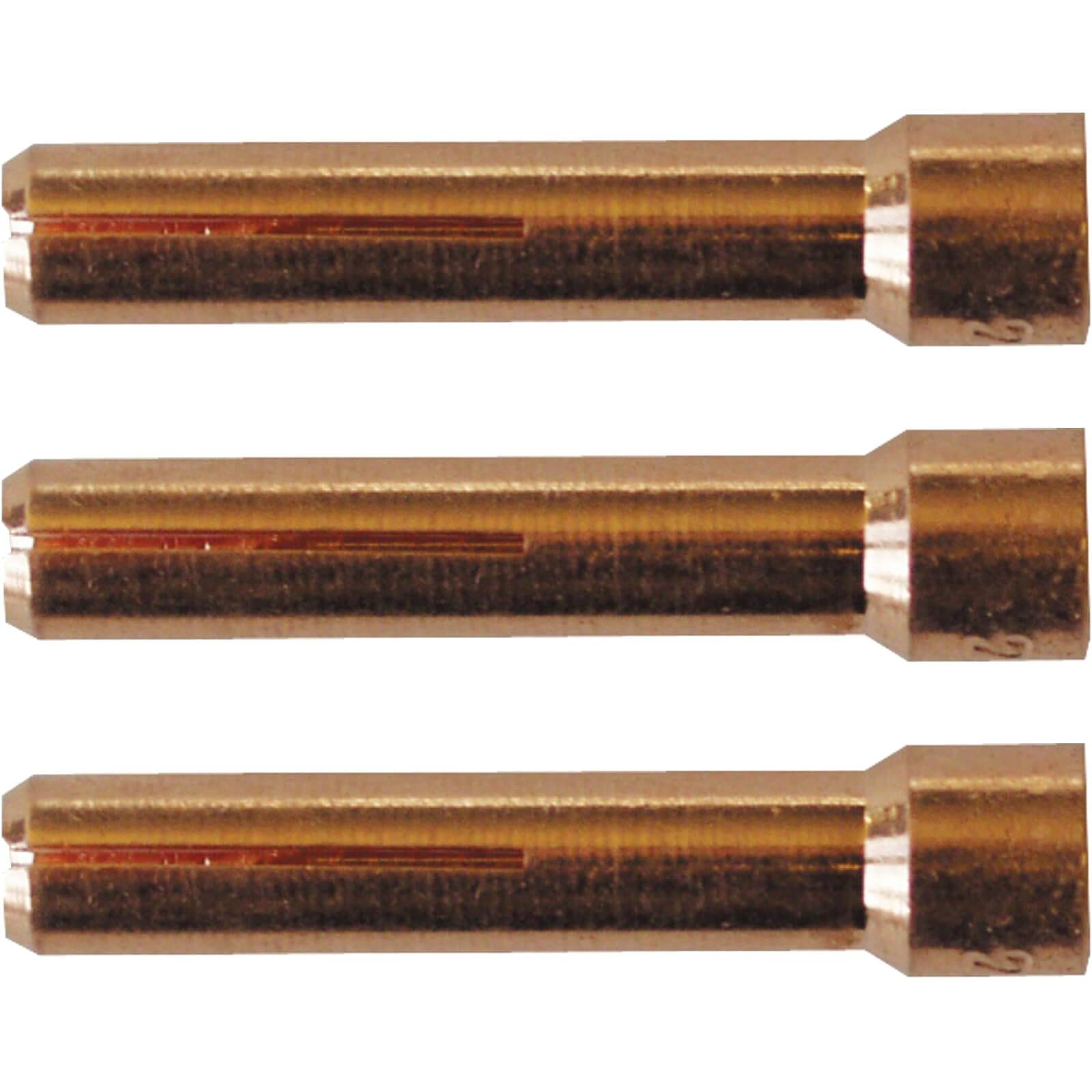 schweisser-king Spannhülse SR 17/SR 18/SR 26 kurz mit Gaslinse - 3 Stück - Größe:3.2 mm