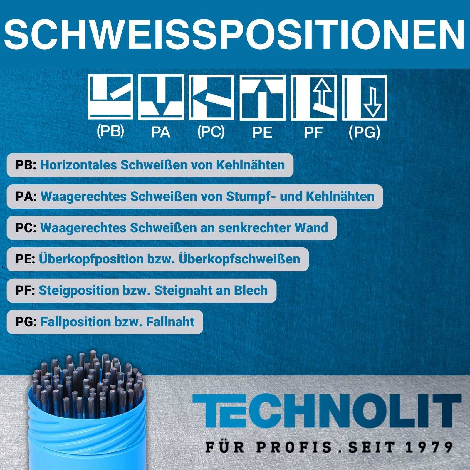 TECHNOLIT TS 1000 Super Fallnaht-Universal-Elektrode 1kg - Größe:2.5 x 350 mm