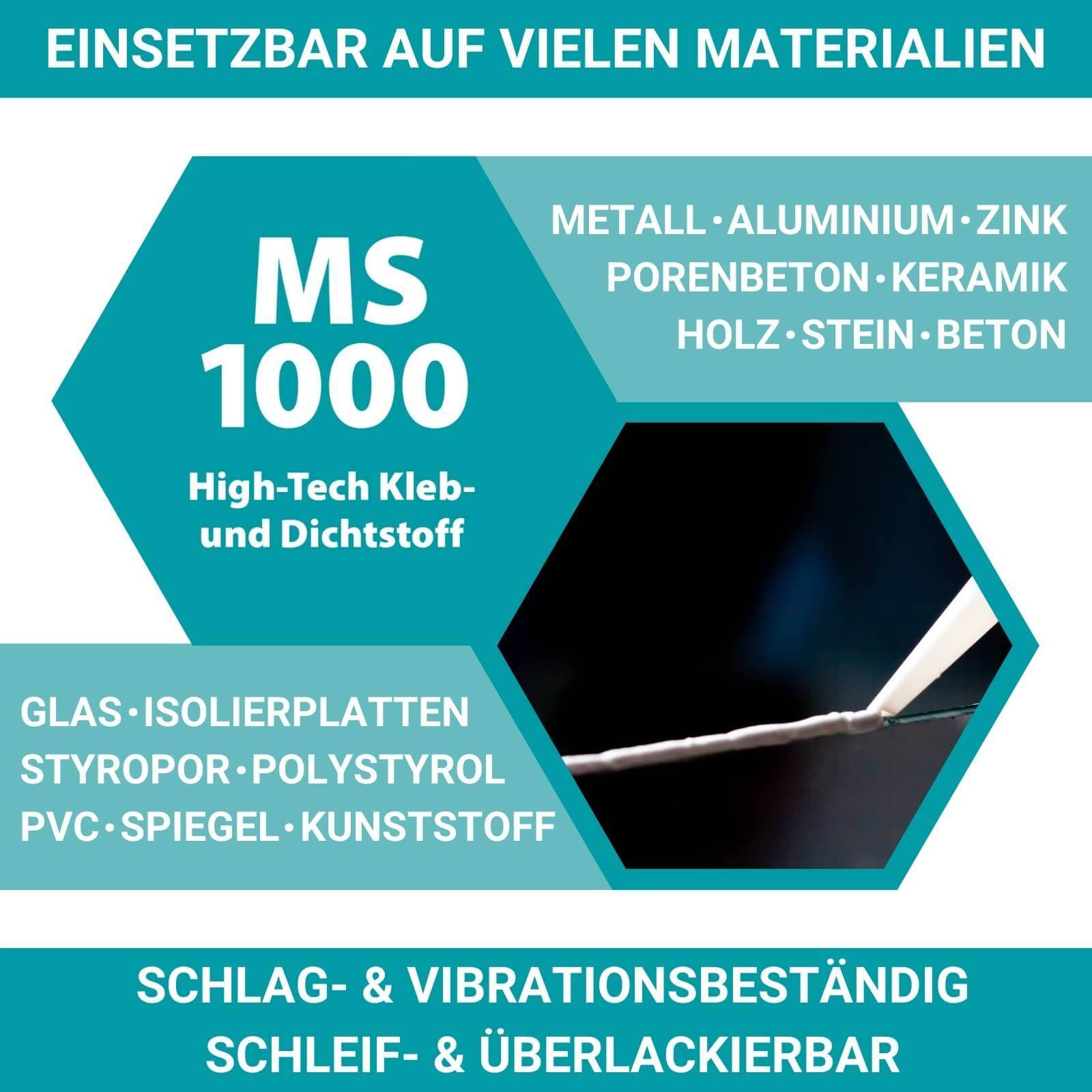 HOTREGA High Tech Klebstoff & Dichtstoff MS 1000 - Farbe:klar
