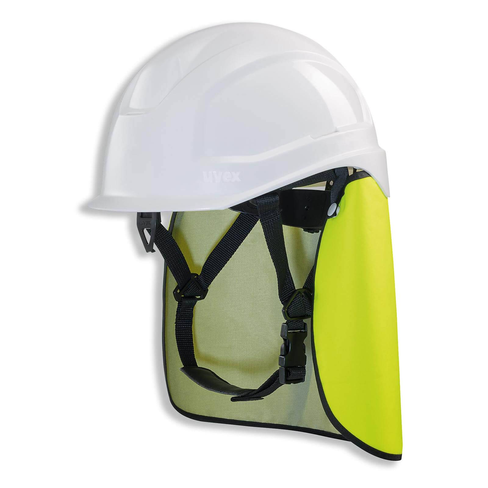 uvex Schutzhelm pheos S-KR IES + Nackenschutz mit BG Bau Förderung - Farbe:weiß