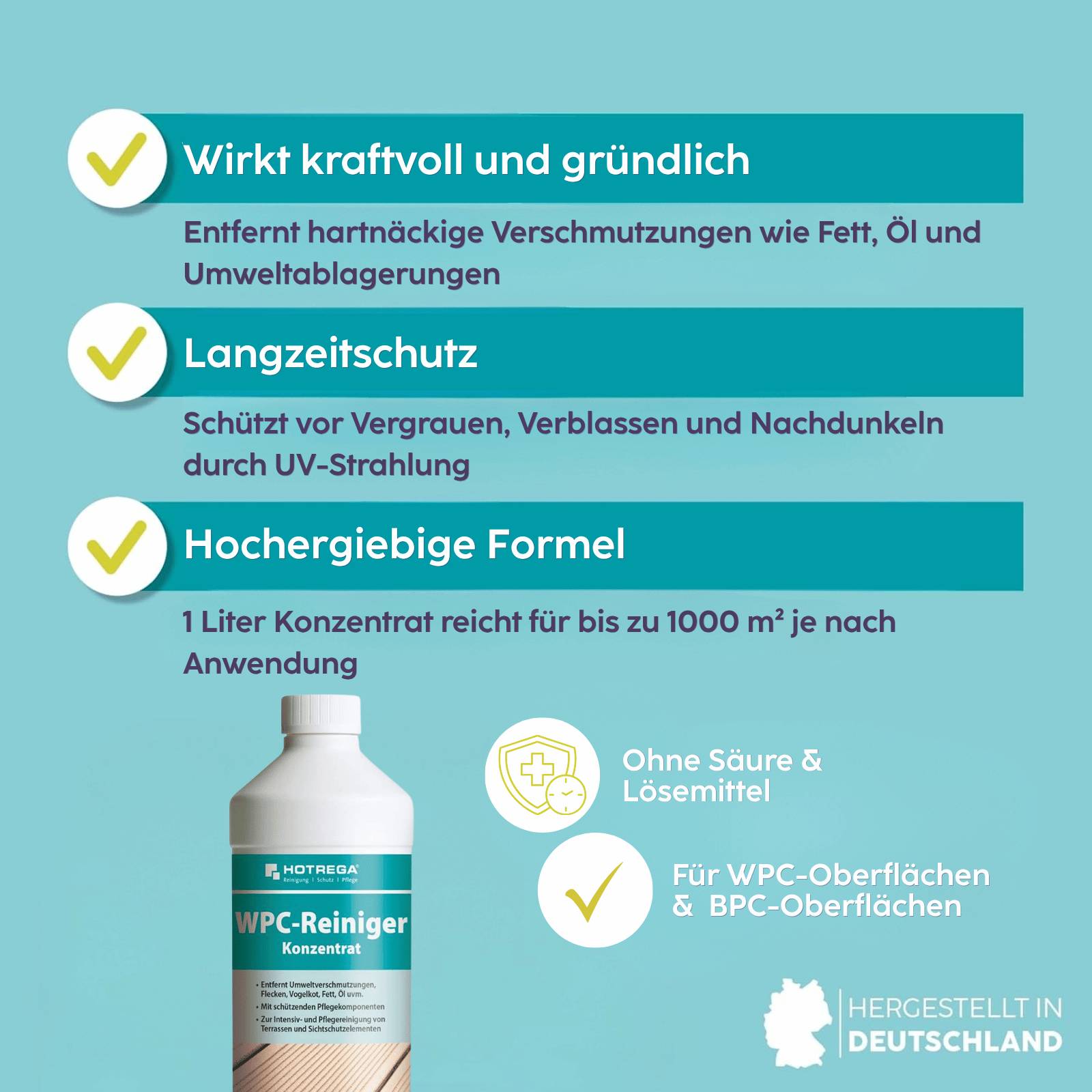 HOTREGA WPC Reiniger Konzentrat 1 L