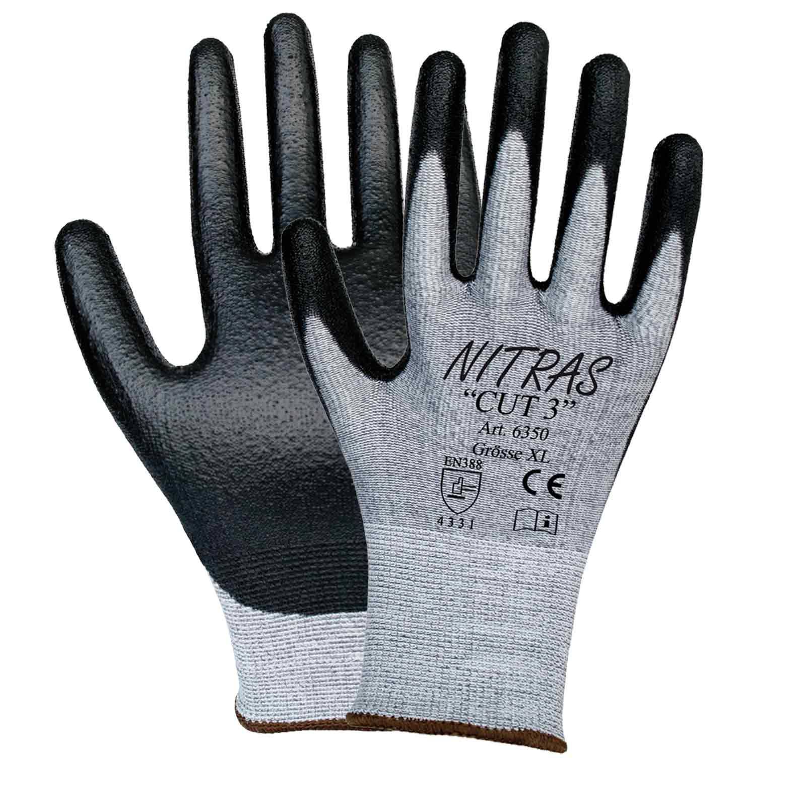 NITRAS CUT 3 Schnittschutzhandschuhe 6350 - 100 Paar - Größe:8