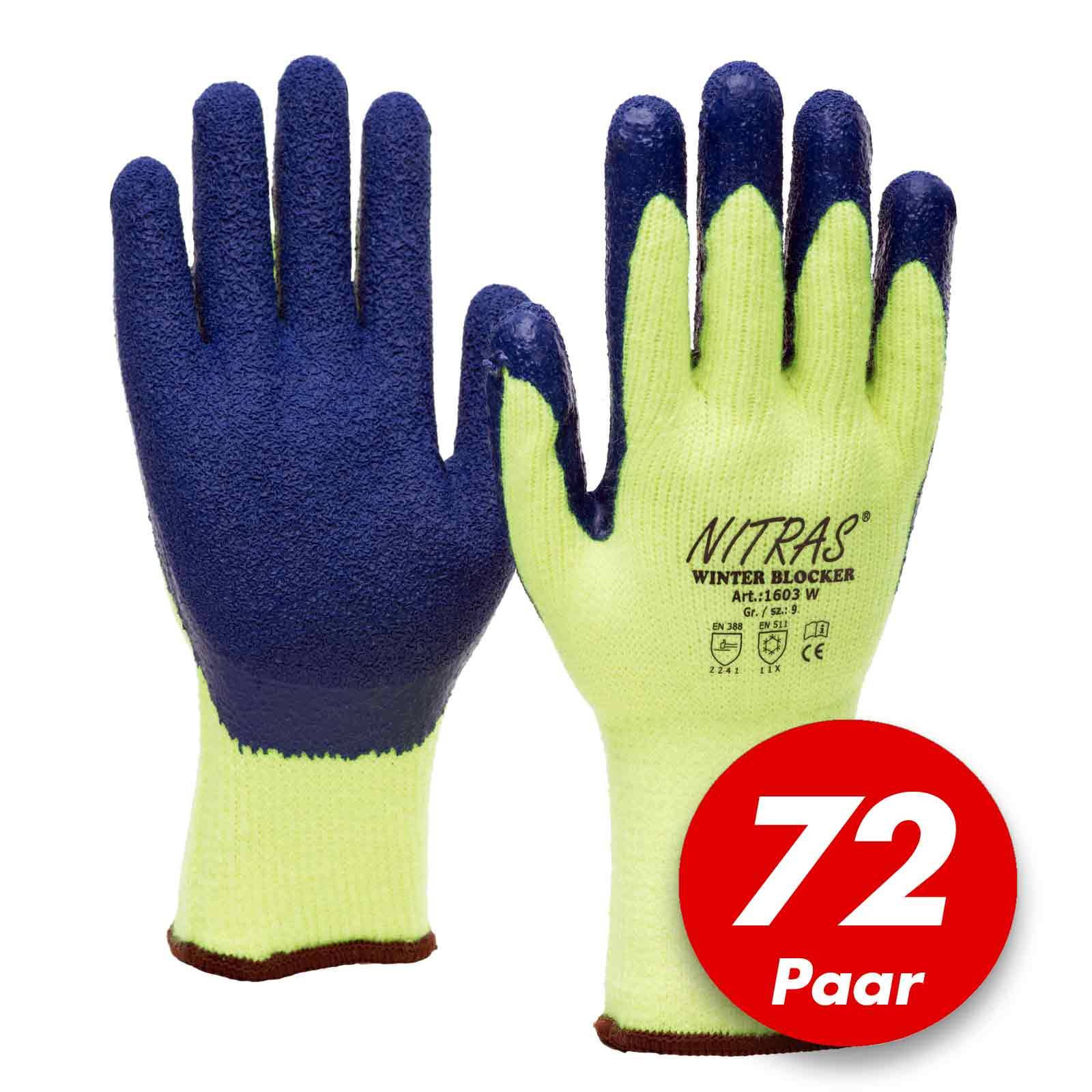 NITRAS Winter Blocker 1603W - 72 Paar - Größe:9