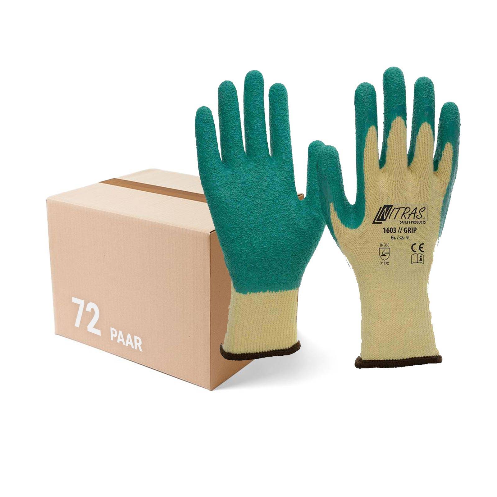 NITRAS Grip - Allroundhandschuhe 1603 VPE 72 Paar - Größe:8