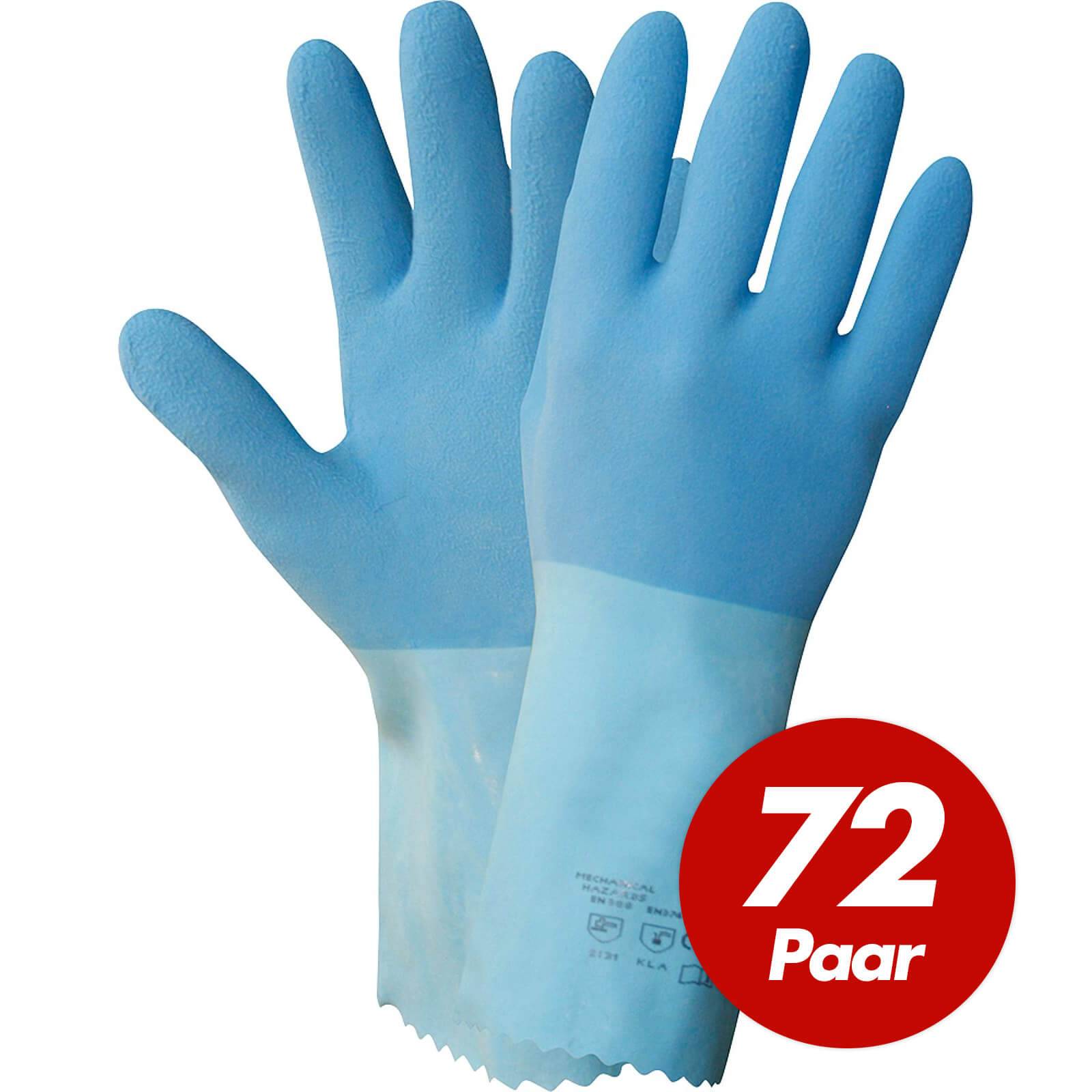 NITRAS Blue Power Grip Latexhandschuhe 1611 - 72 Paar - Größe:8