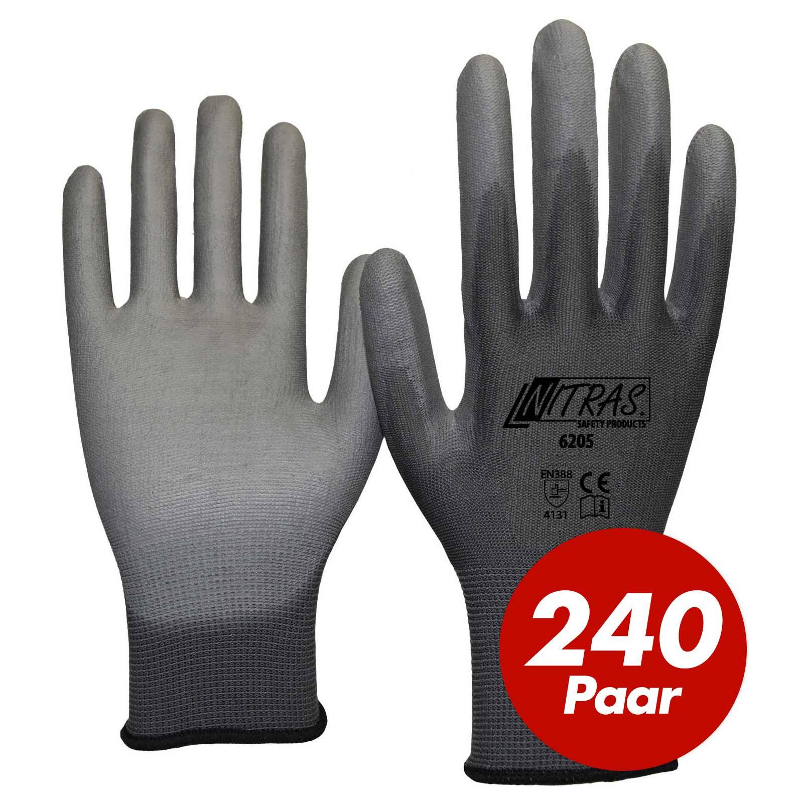NITRAS Nylon Strickhandschuh 6205 - VPE 240 Paar - Größe:8