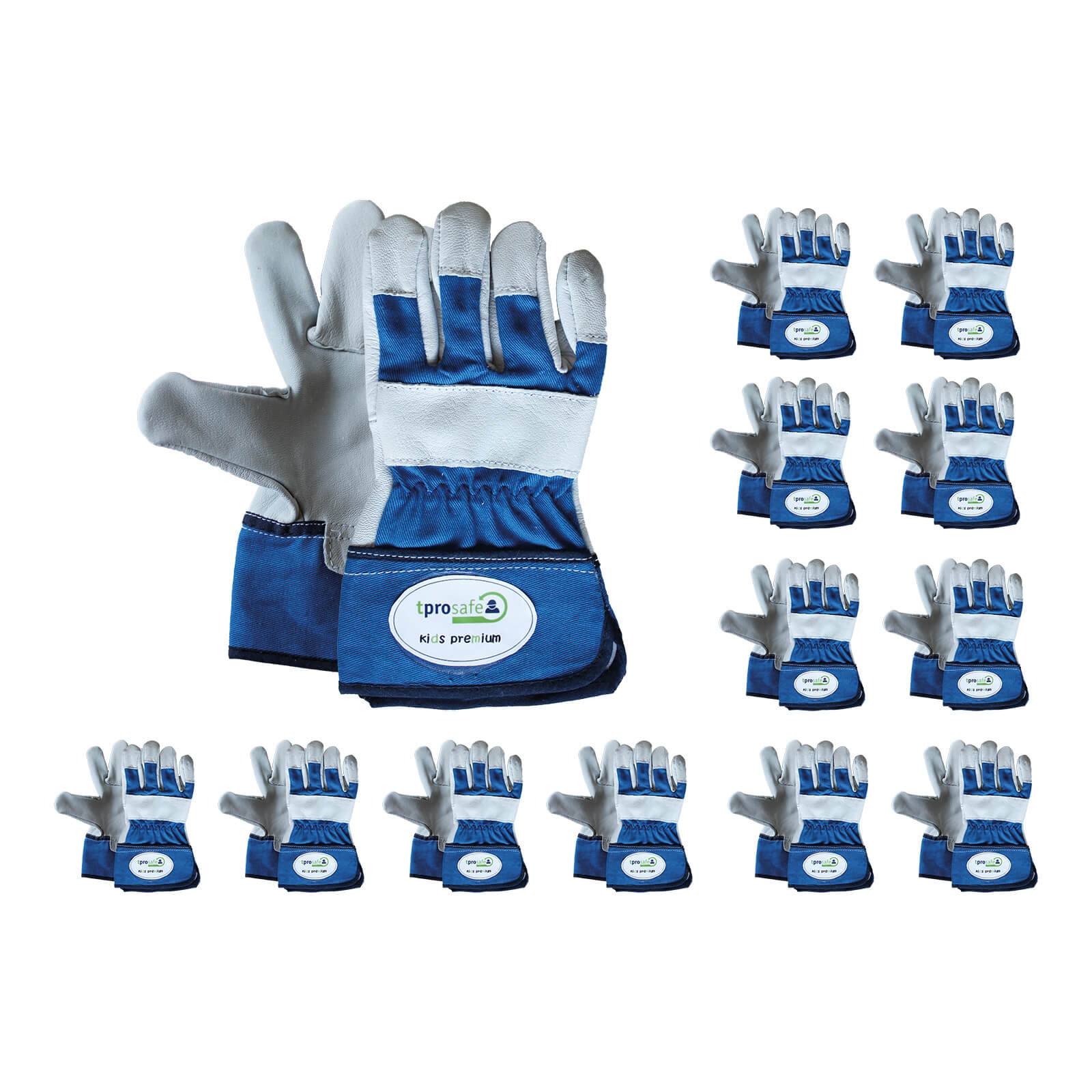 tprosafe Kinderhandschuh kids premium blau-grau 12 Paar