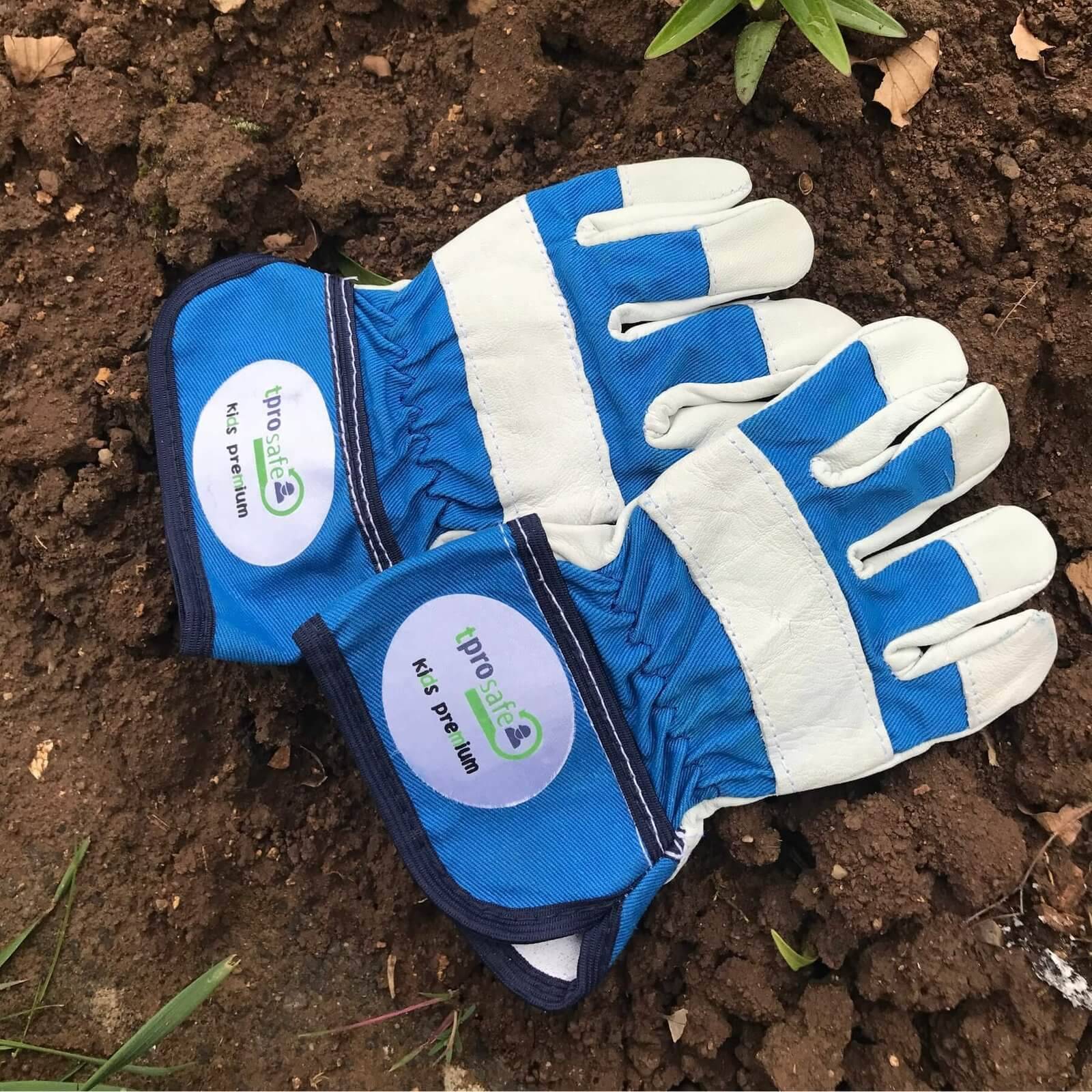 tprosafe Kinderhandschuh kids premium blau-grau 12 Paar