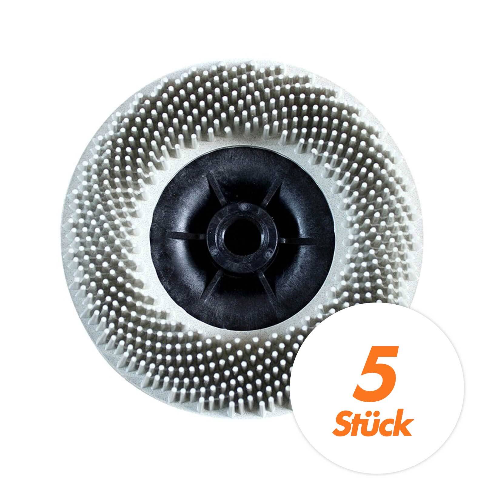 3M Bristle Disc Hochleistungsscheiben 115 mm M14 - 5 Stück - Körnung:K. 120 - weiß