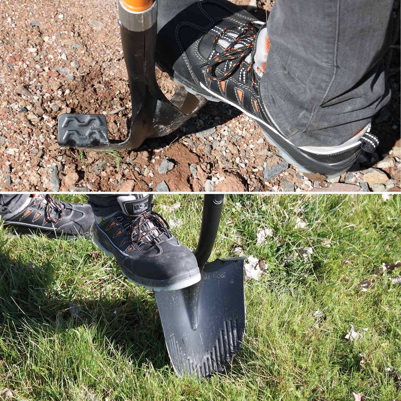 FRONTTOOL Spatenschaufel 2in1 Fiberglasstiel