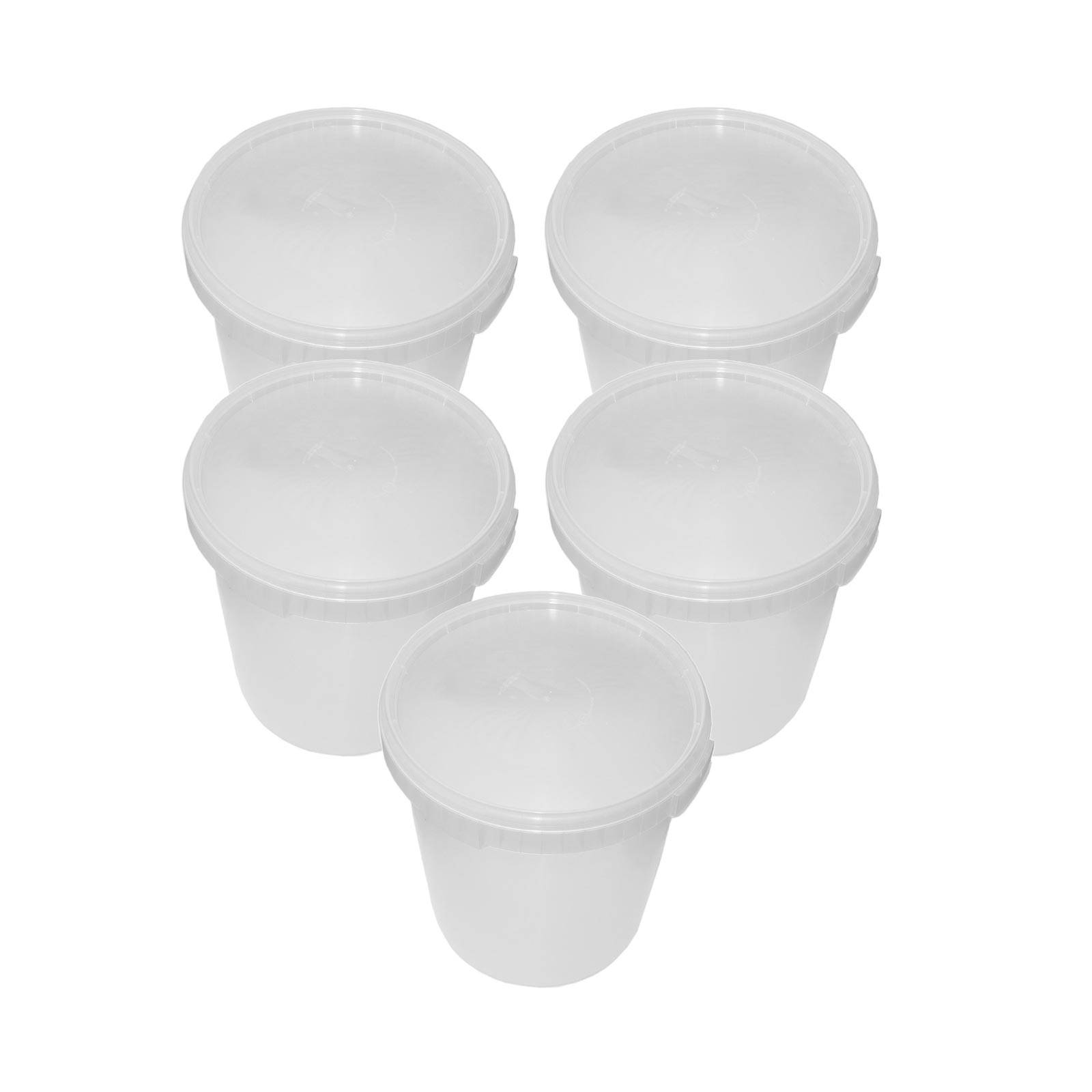 Wilpeg Eimer 30L weiß mit Deckel - VPE 5 Stück