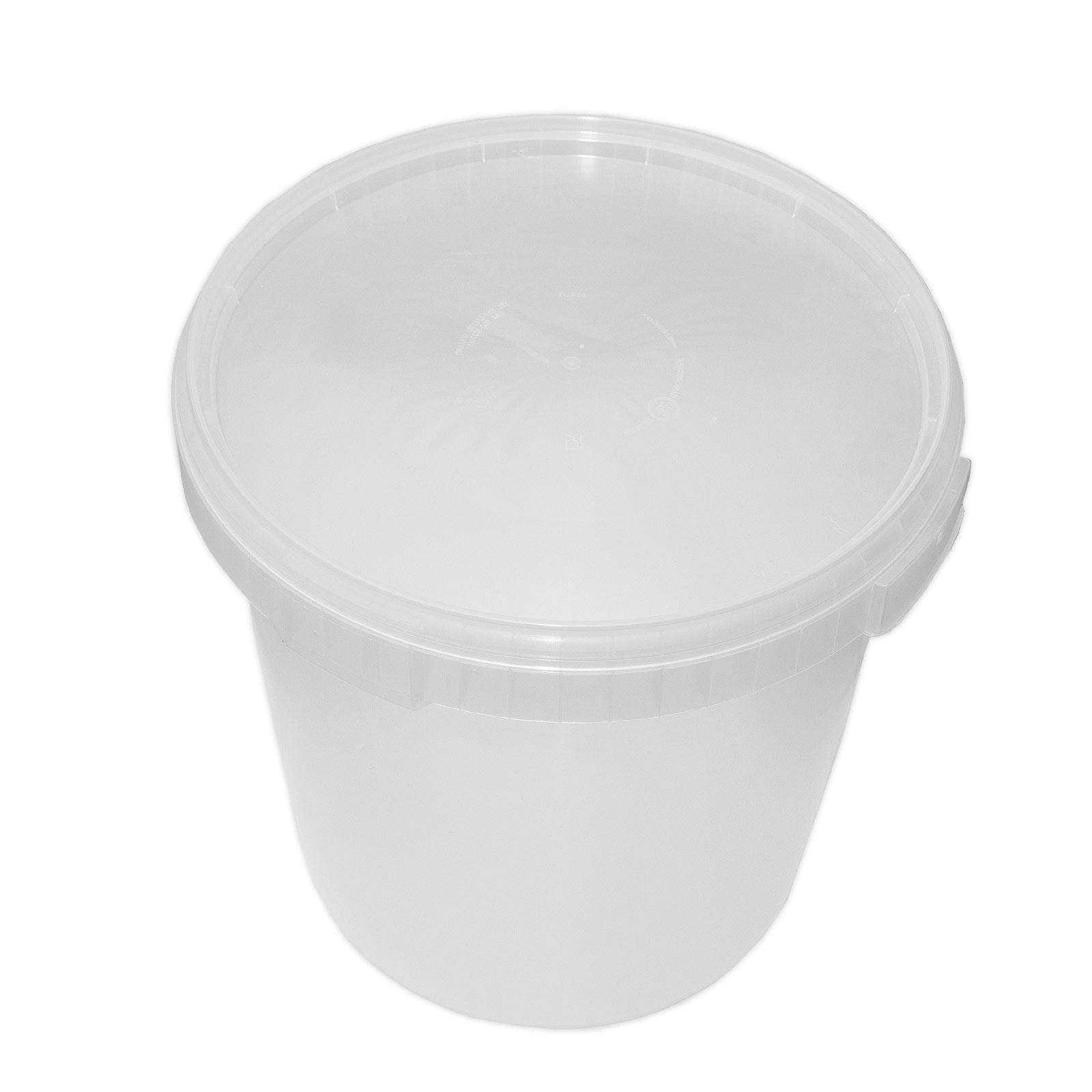 Wilpeg Eimer 30L weiß mit Deckel - VPE 5 Stück