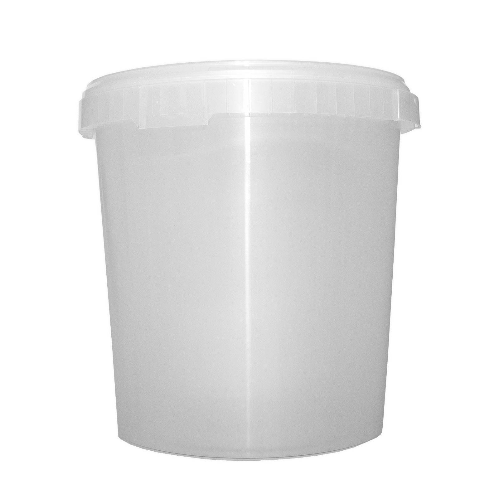 Wilpeg Eimer 30L weiß mit Deckel - VPE 5 Stück