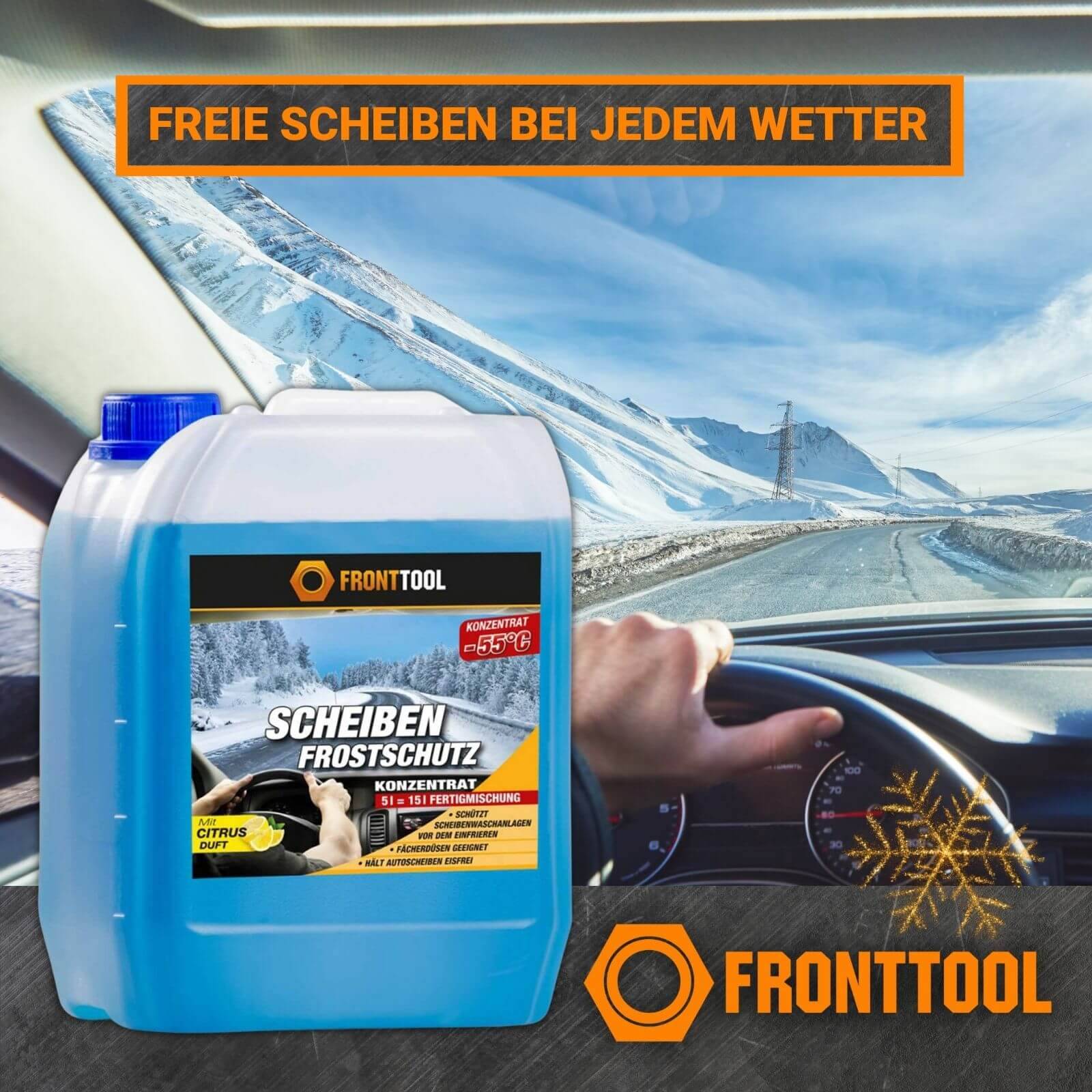 FRONTTOOL Scheibenreiniger Frostschutz Konzentrat 6x5L