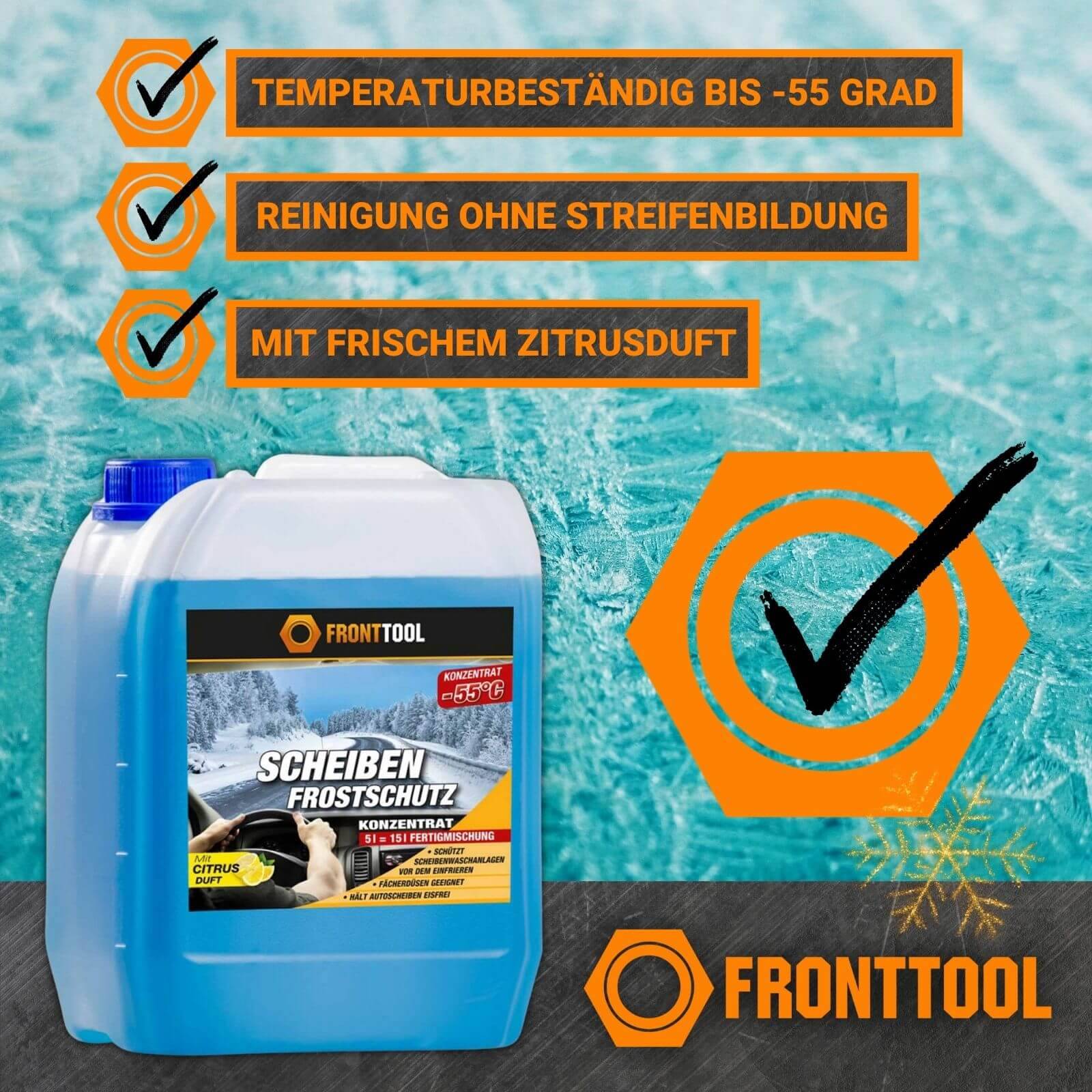 FRONTTOOL Scheibenreiniger Frostschutz Konzentrat 5L