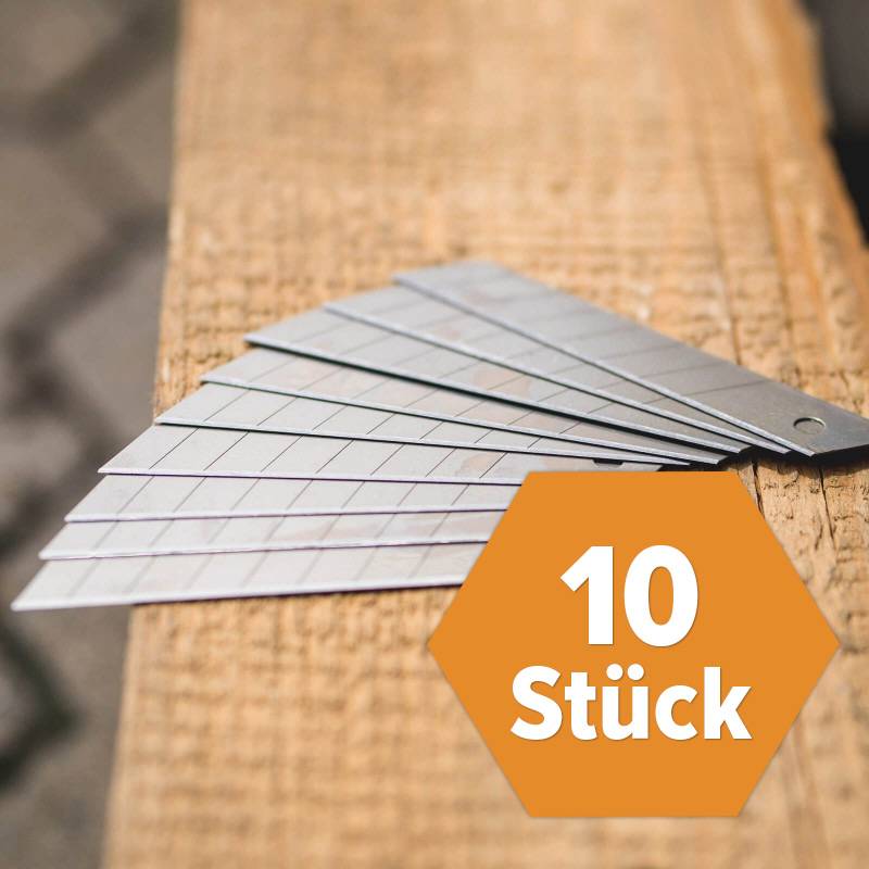 FRONTTOOL Abbrechklingen - Ersatzklingen für Cuttermesser 18 mm - 10 Stück