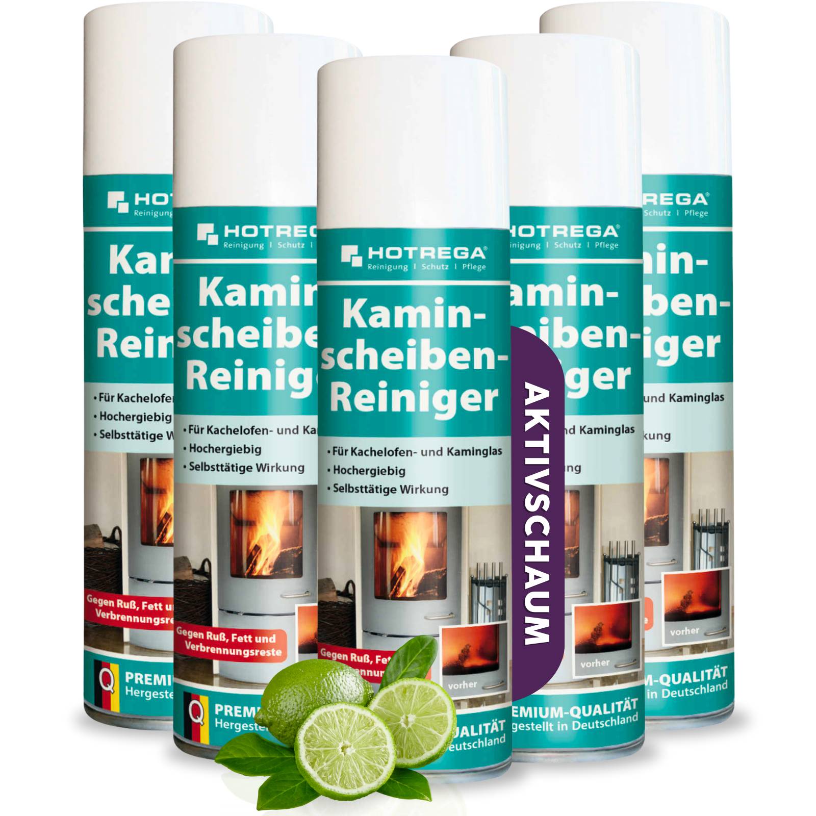 HOTREGA Kaminscheiben Reiniger 5x 300 ml