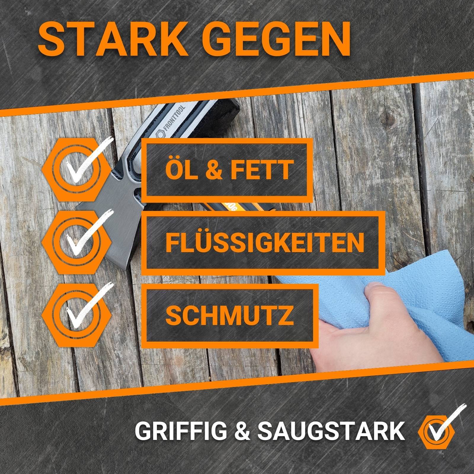 FRONTTOOL Papierrolle Komfort 2-lagig 2x 500 Blatt