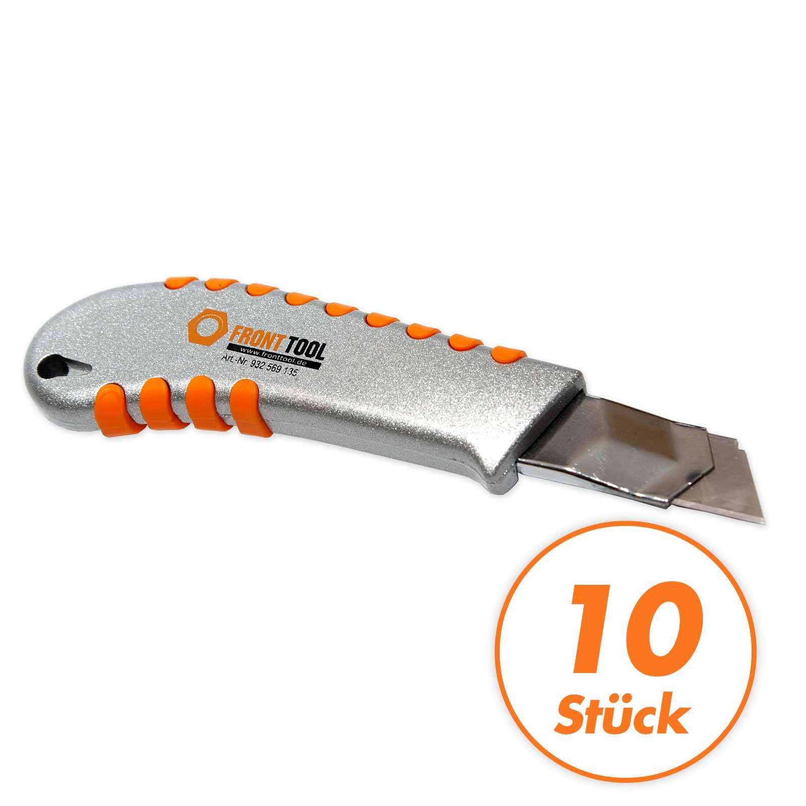 FRONTTOOL Cuttermesser Alu Profi 18 mm - 10 Stück