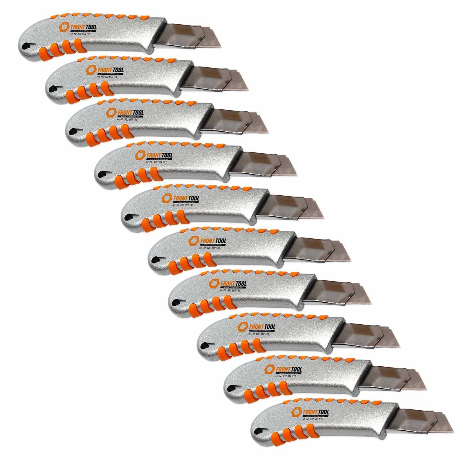 FRONTTOOL Cuttermesser Alu Profi 18 mm - 10 Stück