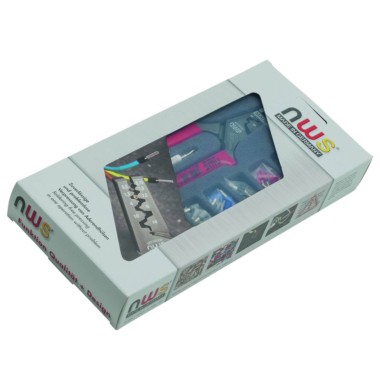 NWS Presszange, Spannungsprüfer, Aderendhülsen-Set 155-tlg. - Made in Germany