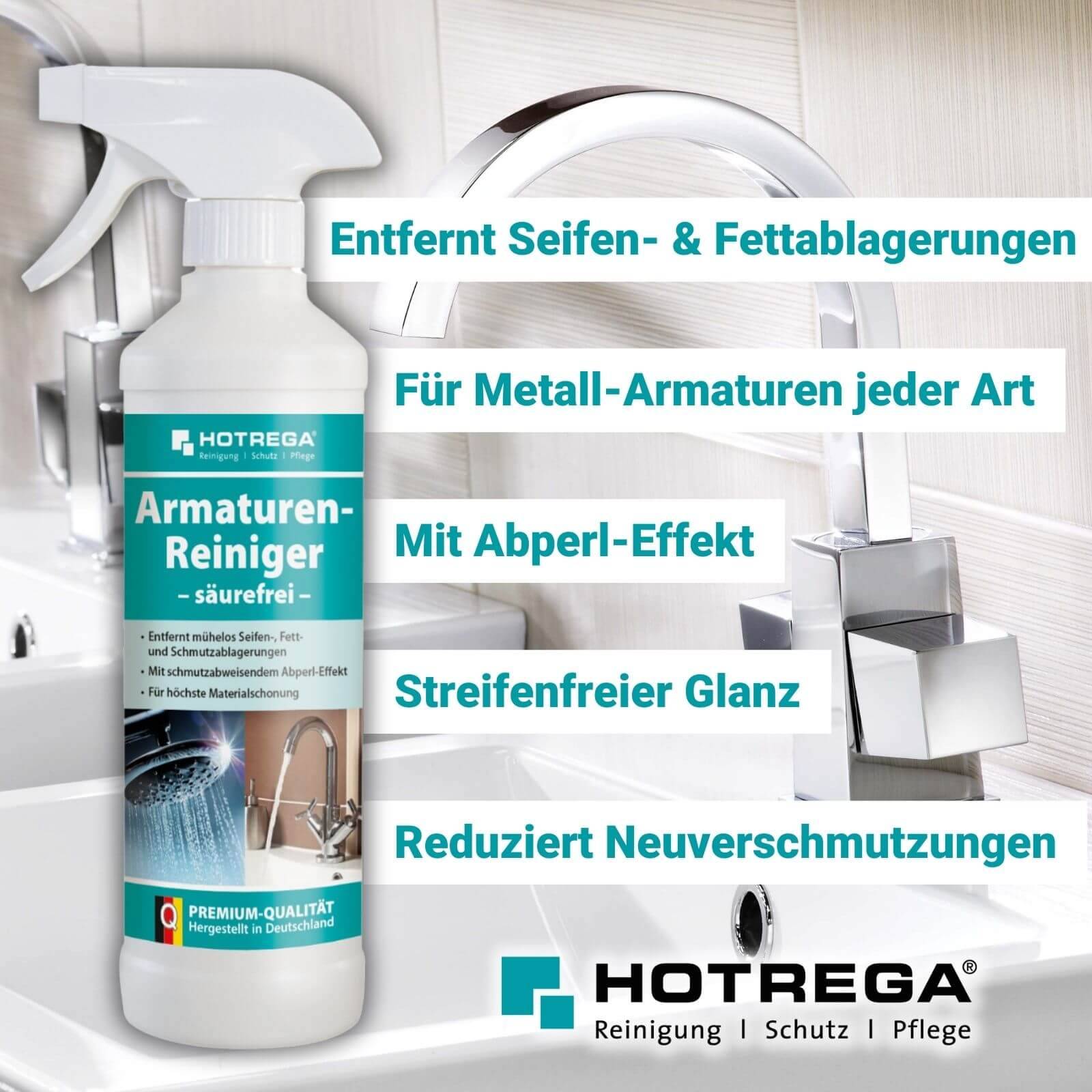 HOTREGA Armaturen-Reiniger säurefrei Set 5-teilig