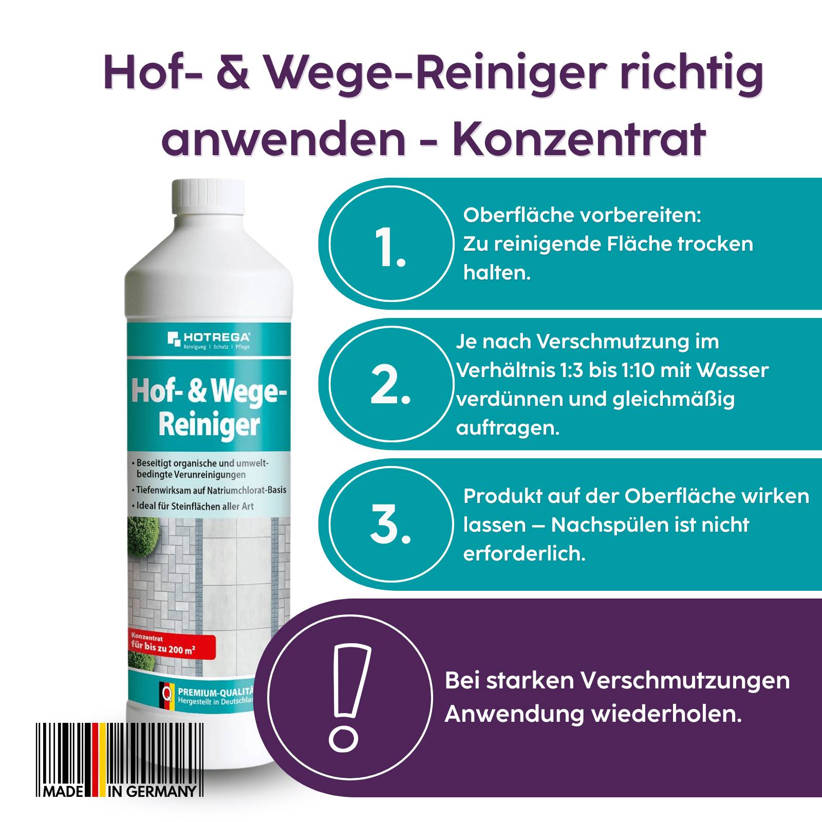 HOTREGA Hof- & Wege Reiniger Konzentrat 1 L