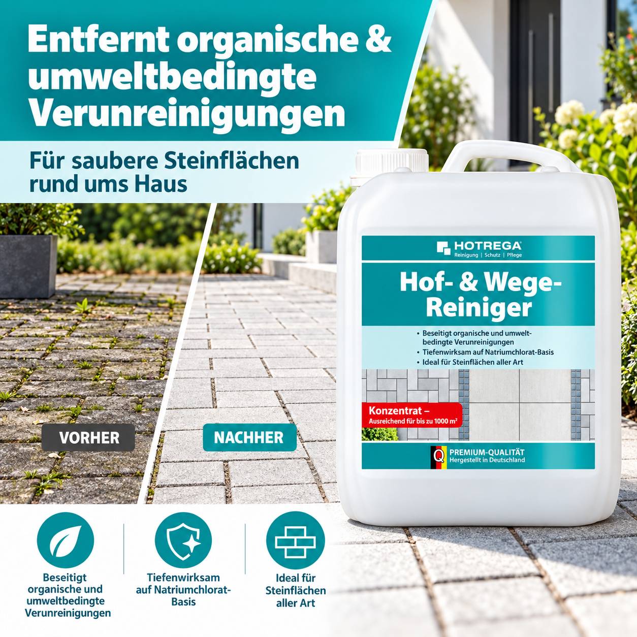 HOTREGA Hof- &amp; Wege Reiniger Konzentrat 5 L