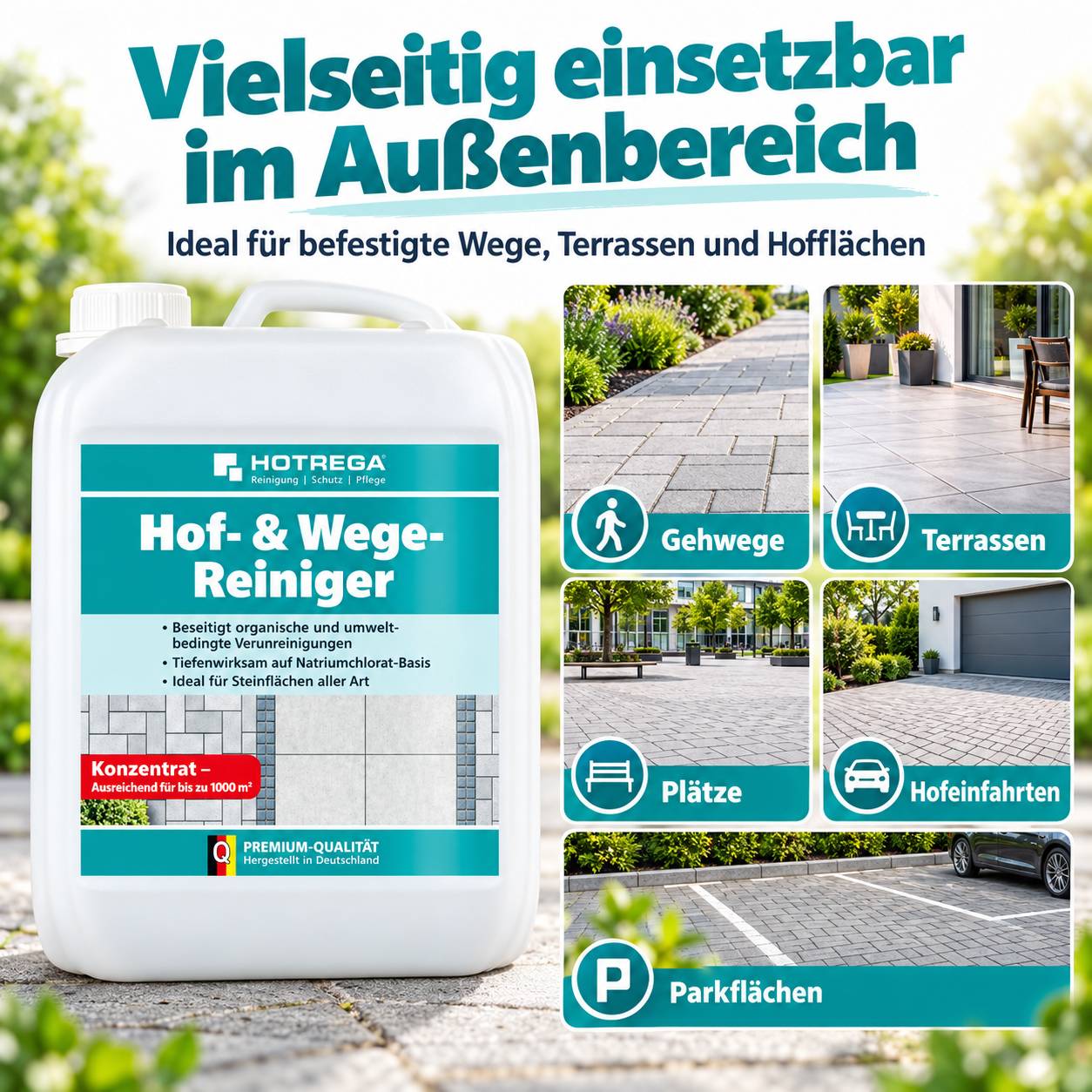 HOTREGA Hof- &amp; Wege Reiniger Konzentrat 5 L