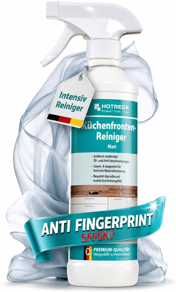 Flasche mit „Küchenfronten Reiniger Matt