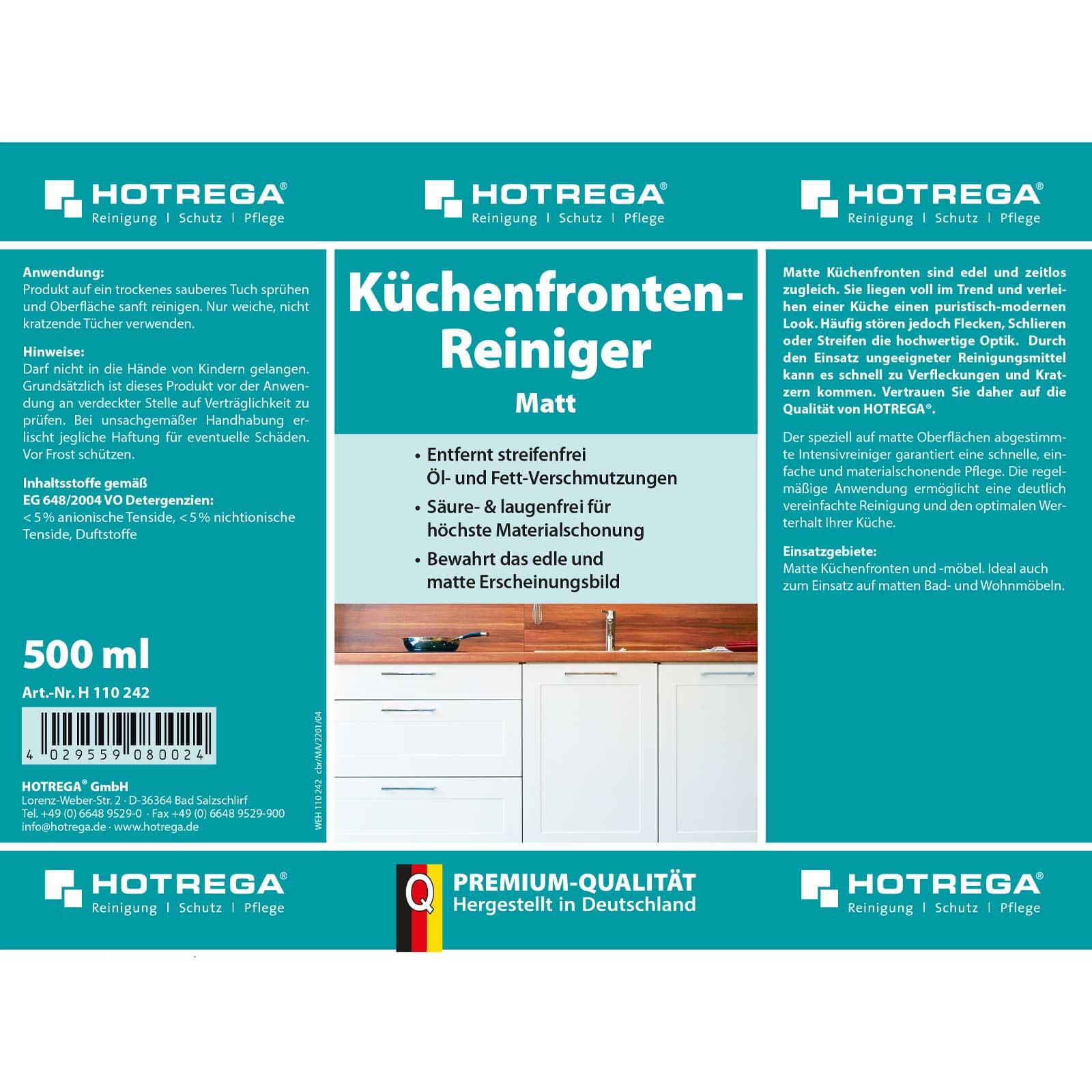 HOTREGA Küchenset Reinigung und Pflege Matt 5-teilig