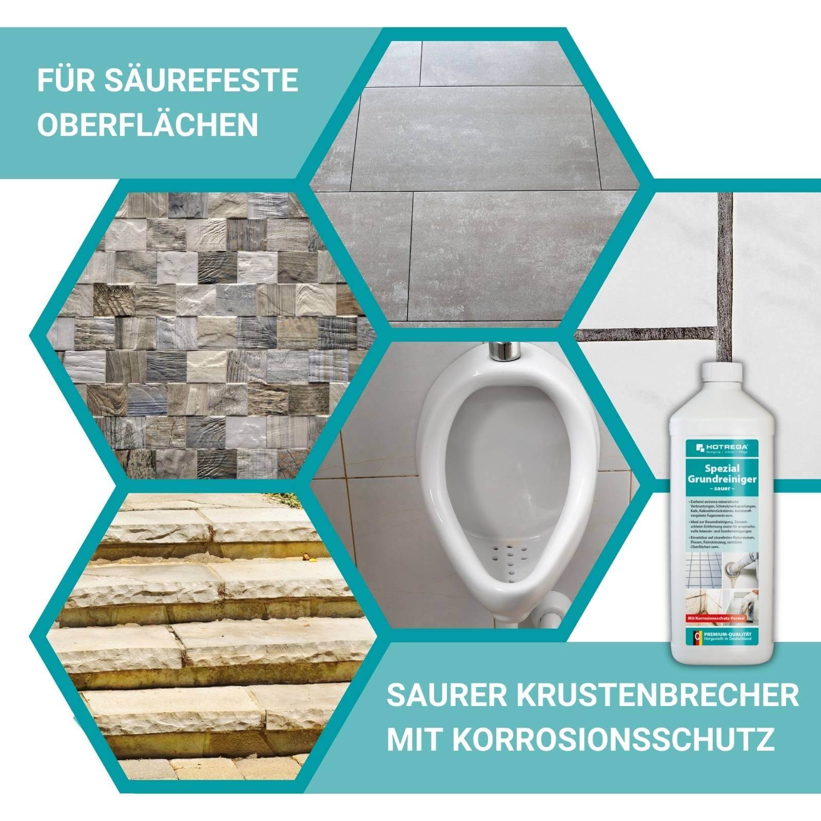 HOTREGA Spezial Grundreiniger Konzentrat sauer 1L